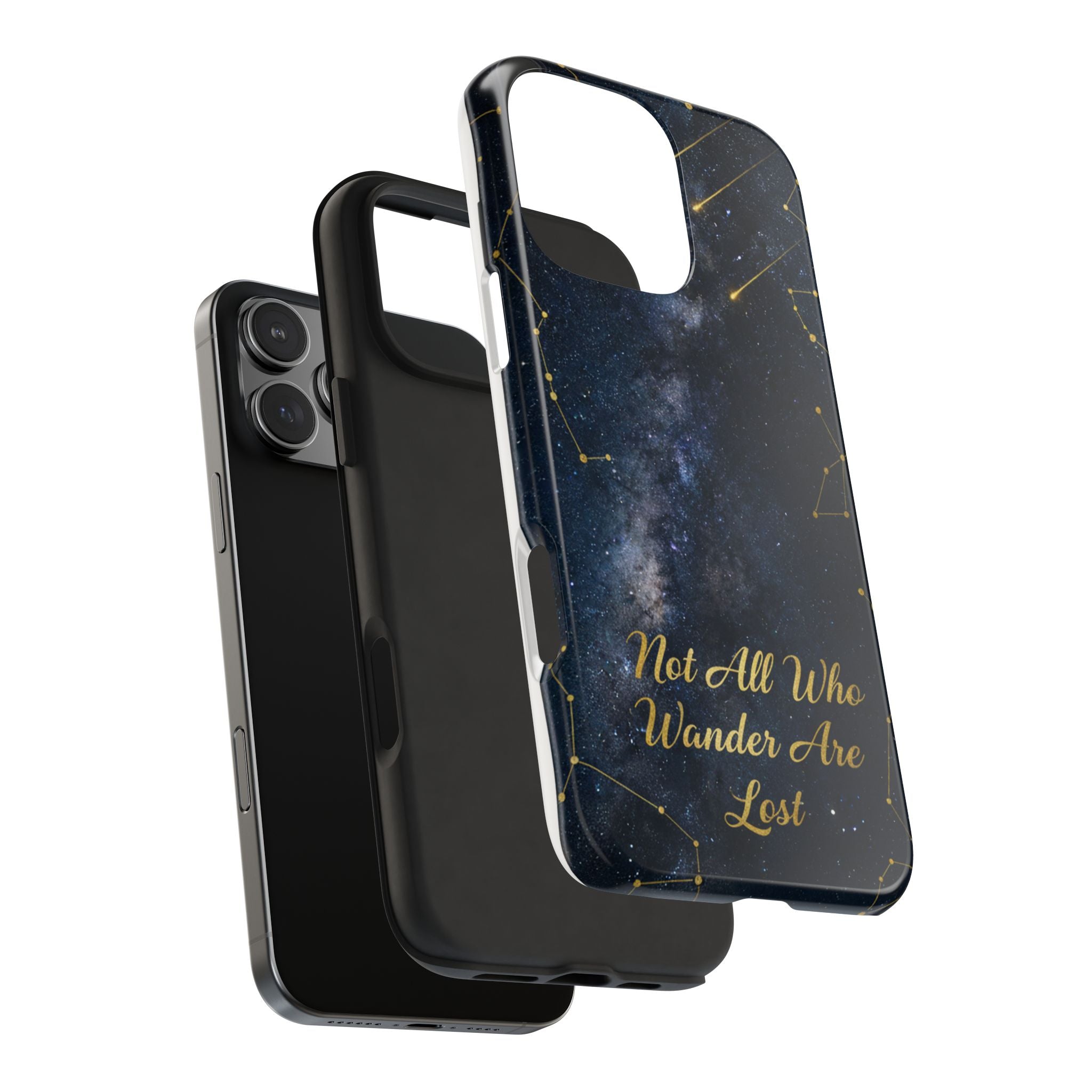 Starry Night Galaxy Phone Case | Not All Who Wander Are Lost