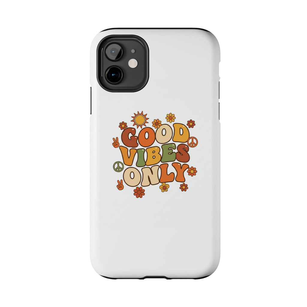 Good Vibes Only Phone Case | Retro Rainbow 70s Style