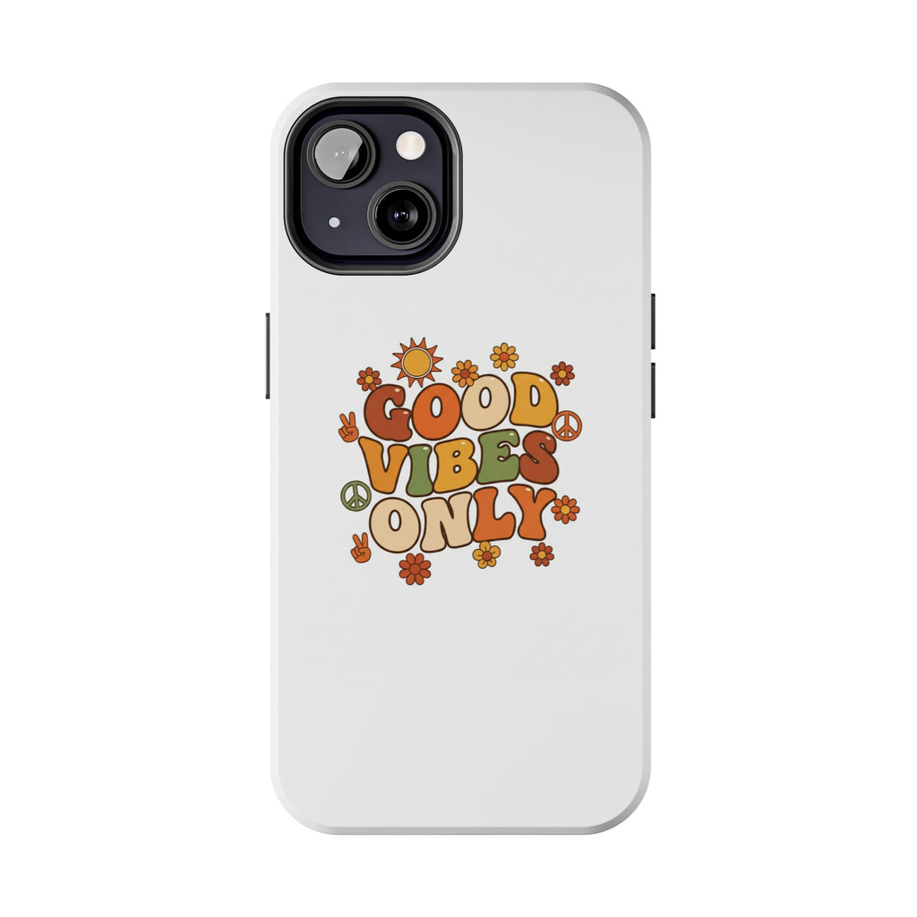 Good Vibes Only Phone Case | Retro Rainbow 70s Style