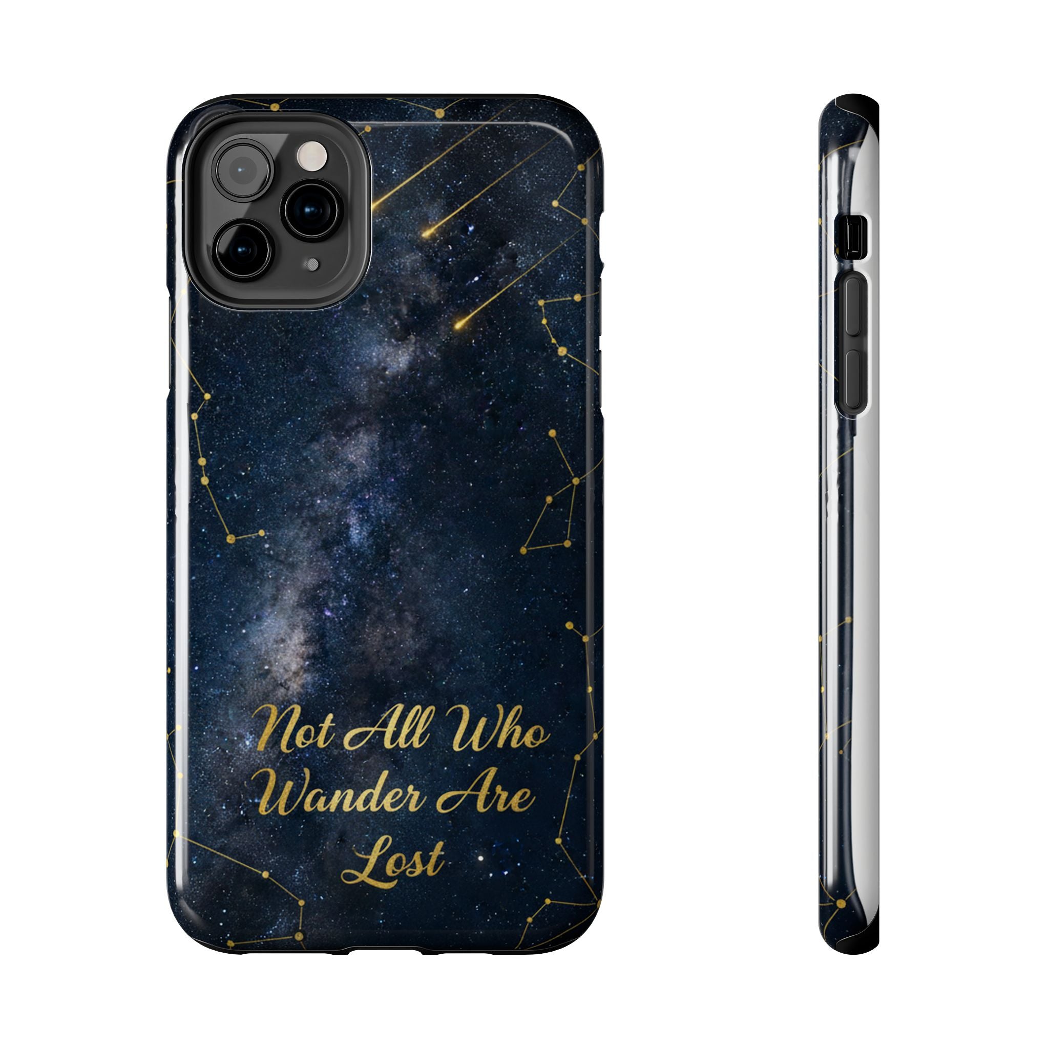 Starry Night Galaxy Phone Case | Not All Who Wander Are Lost