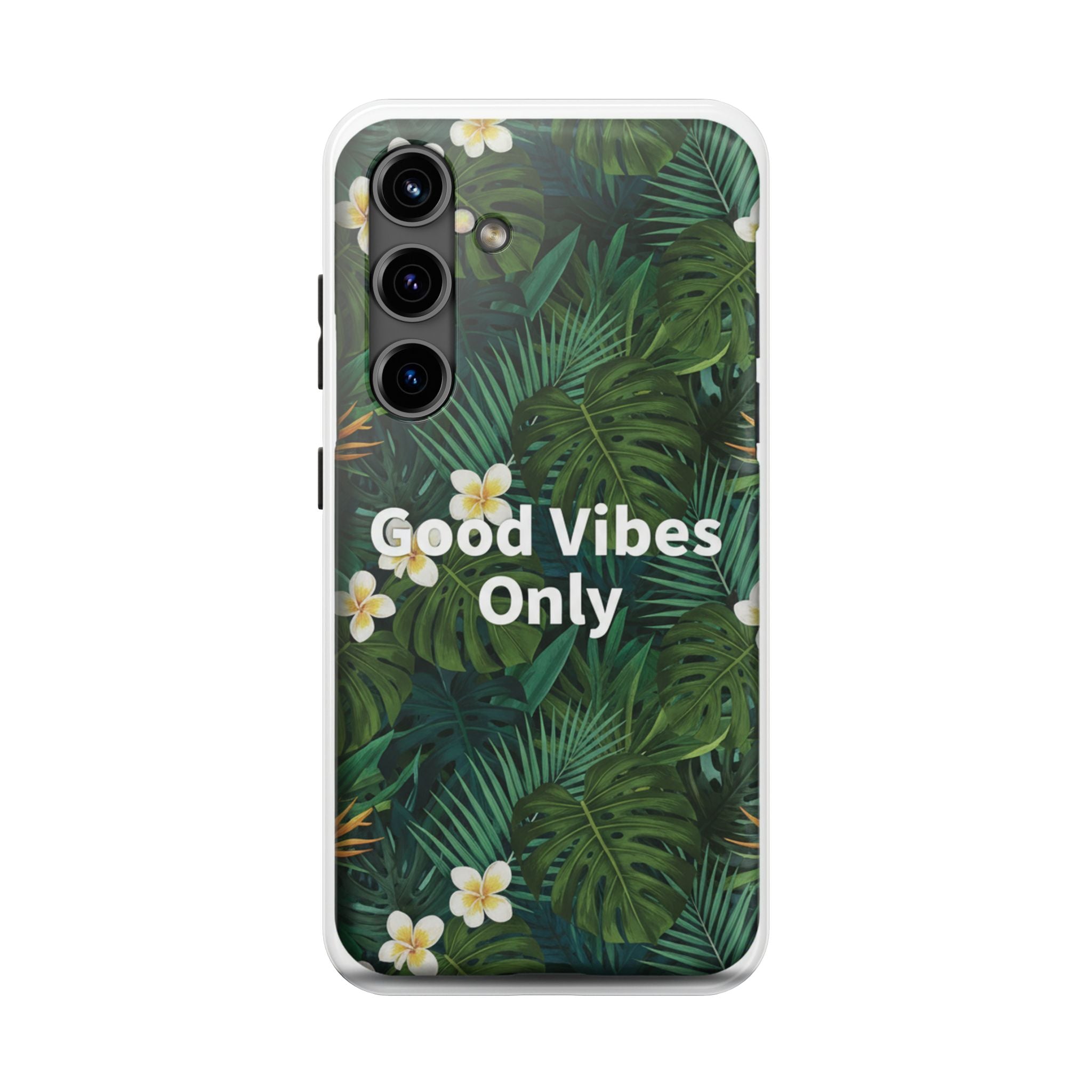 Tropical Leaves Phone Case | Good Vibes Only