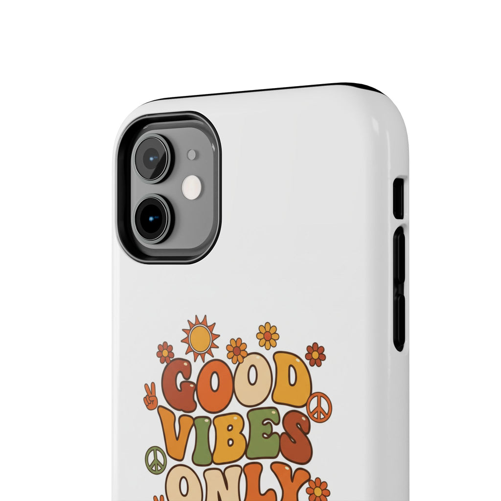 Good Vibes Only Phone Case | Retro Rainbow 70s Style