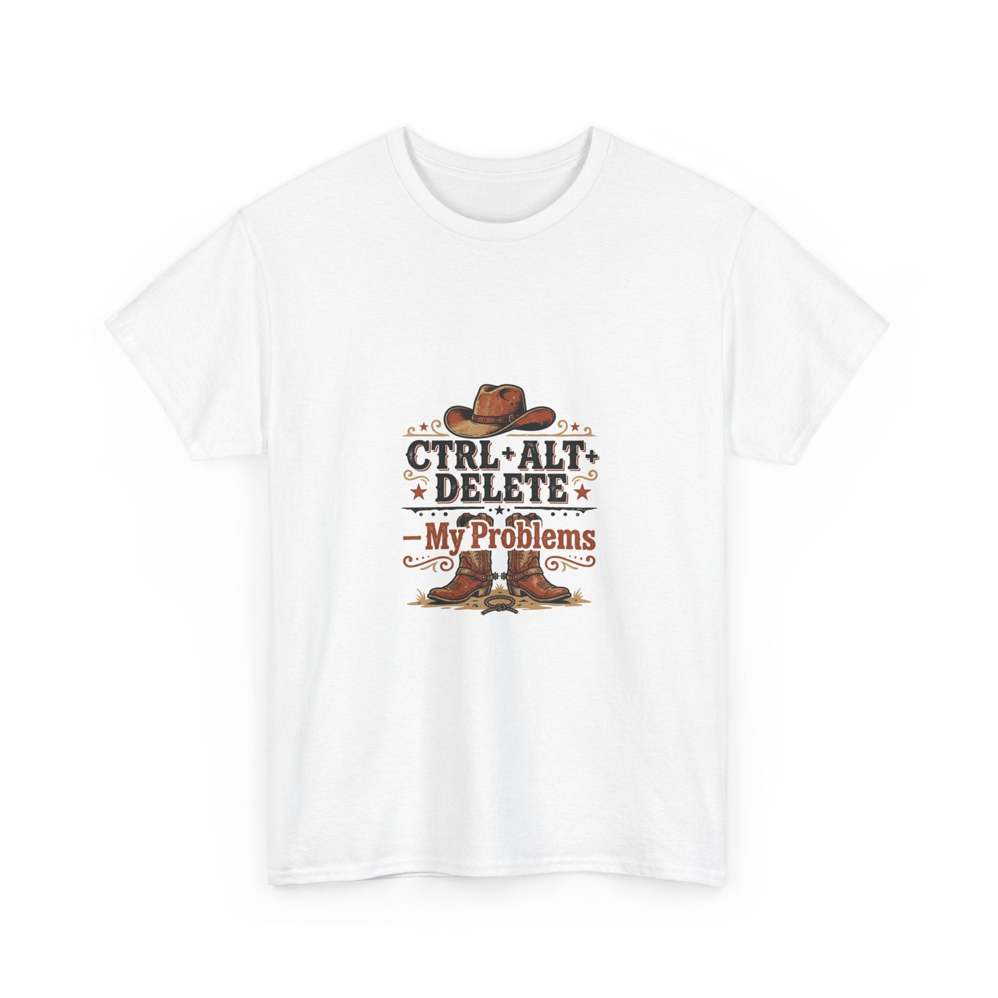 CTRL ALT DELETE My Problems T-Shirt | Funny Tech Cowboy Tee