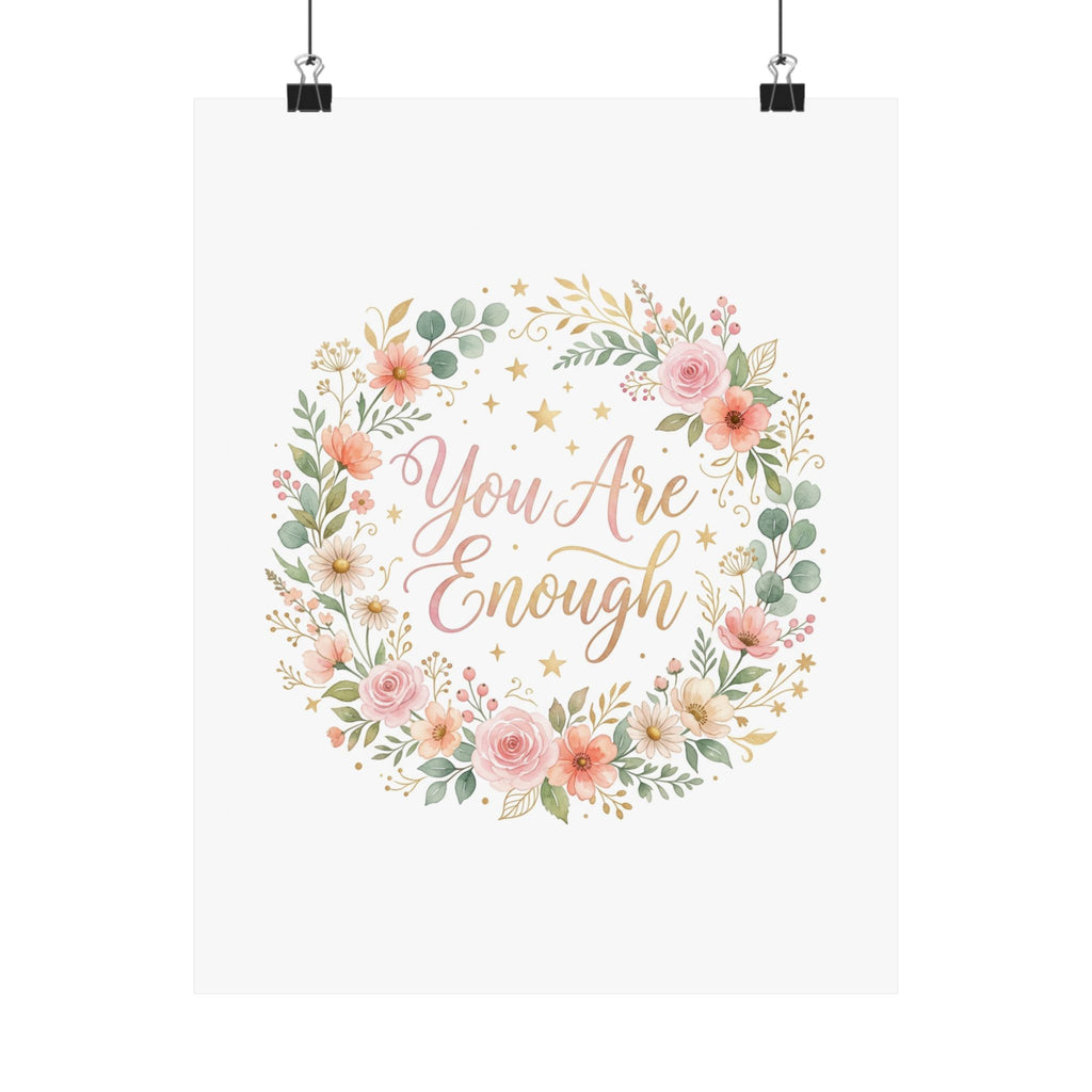 You Are Enough | Inspirational Wall Art Poster | Gift