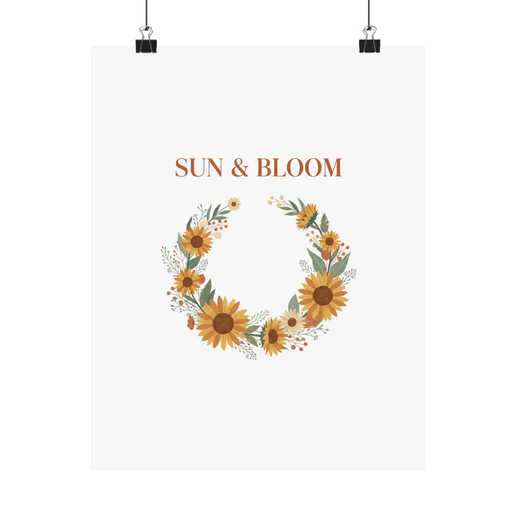 Sun & Bloom Inspirational Wall Art | Boho Nursery Poster