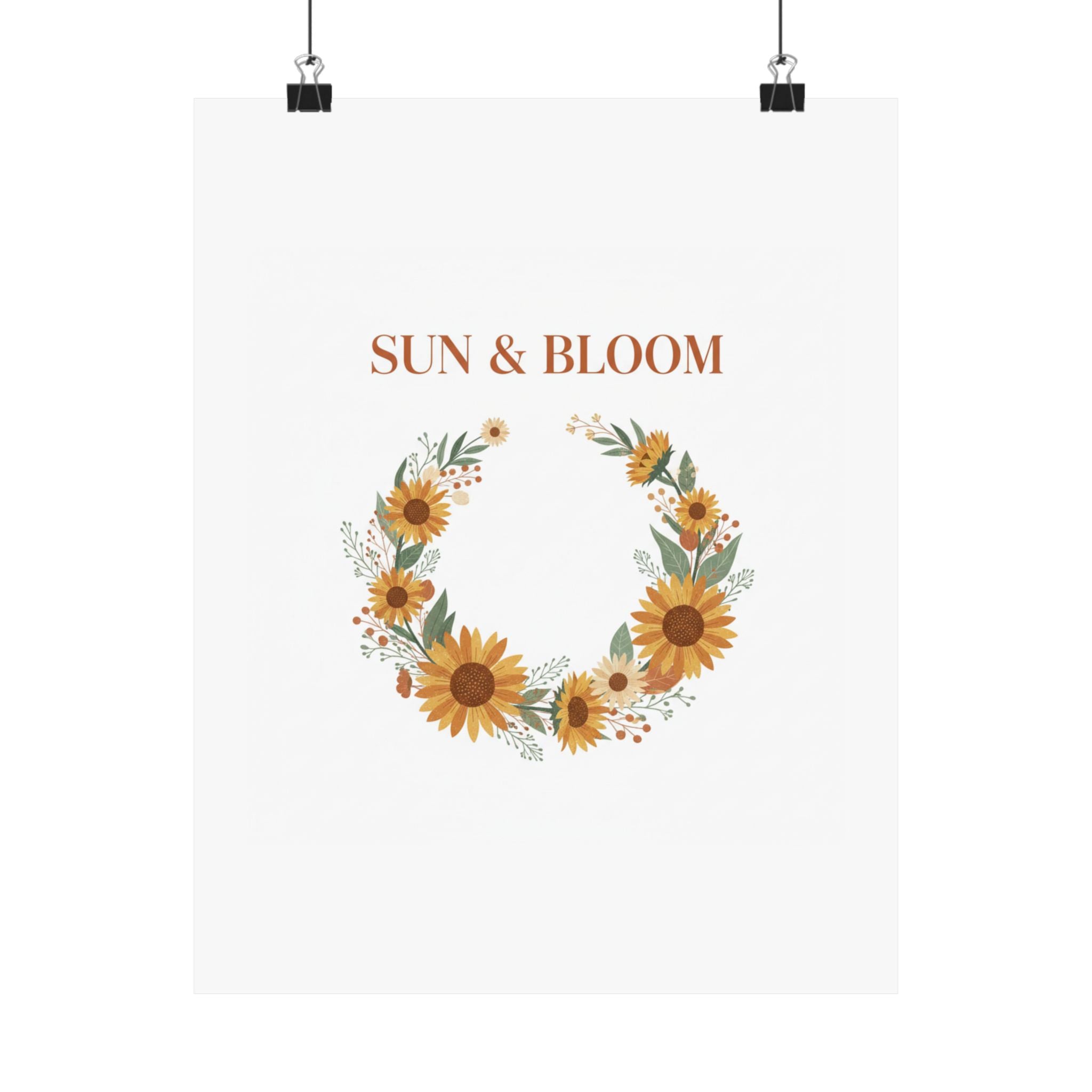 Sun & Bloom Inspirational Wall Art | Boho Nursery Poster