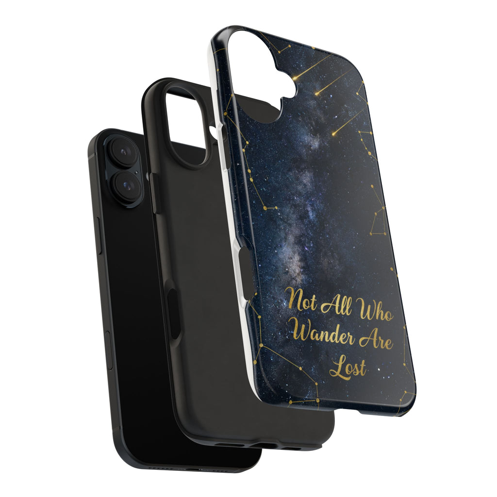 Starry Night Galaxy Phone Case | Not All Who Wander Are Lost