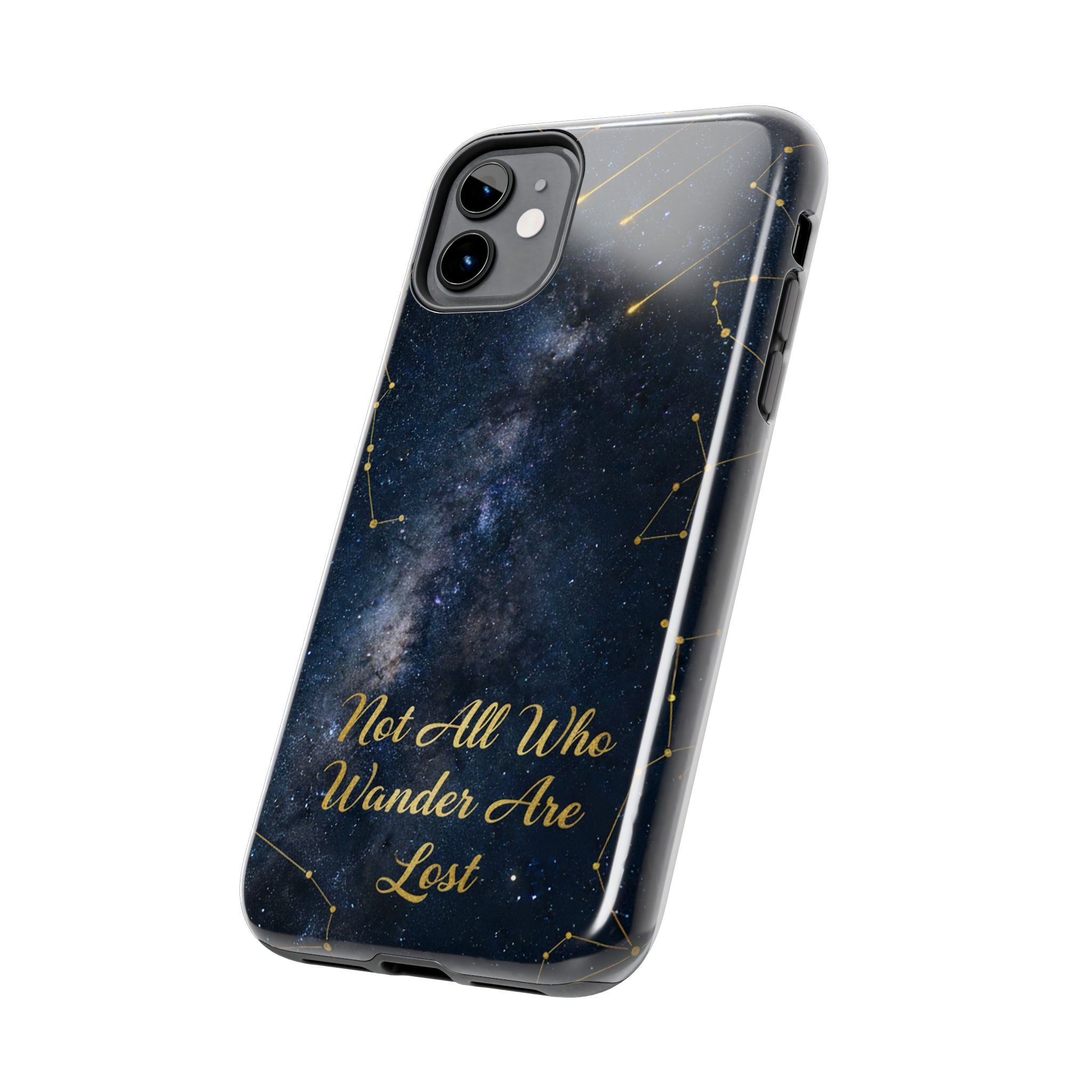 Starry Night Galaxy Phone Case | Not All Who Wander Are Lost