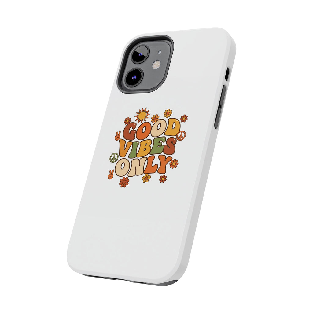 Good Vibes Only Phone Case | Retro Rainbow 70s Style