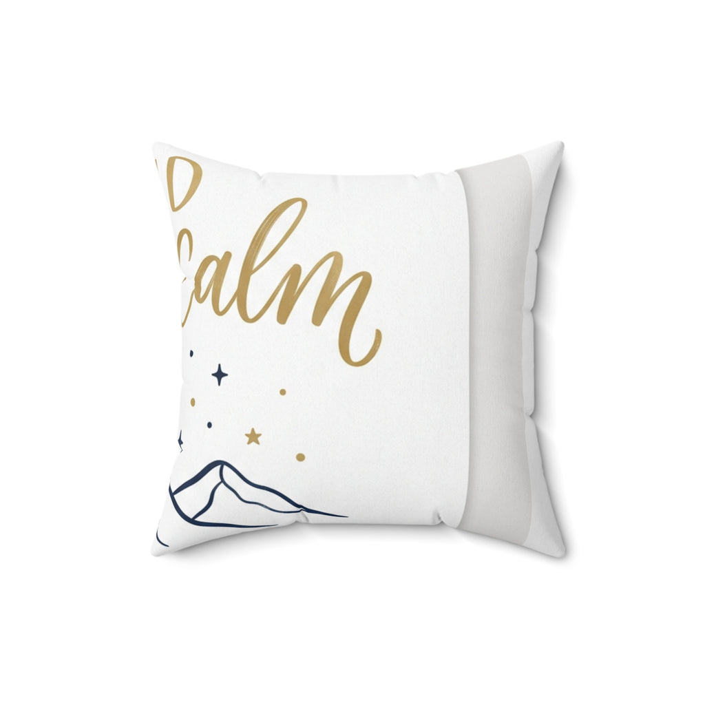 Find Your Calm Throw Pillow | Minimalist Mountain Moon Home Décor
