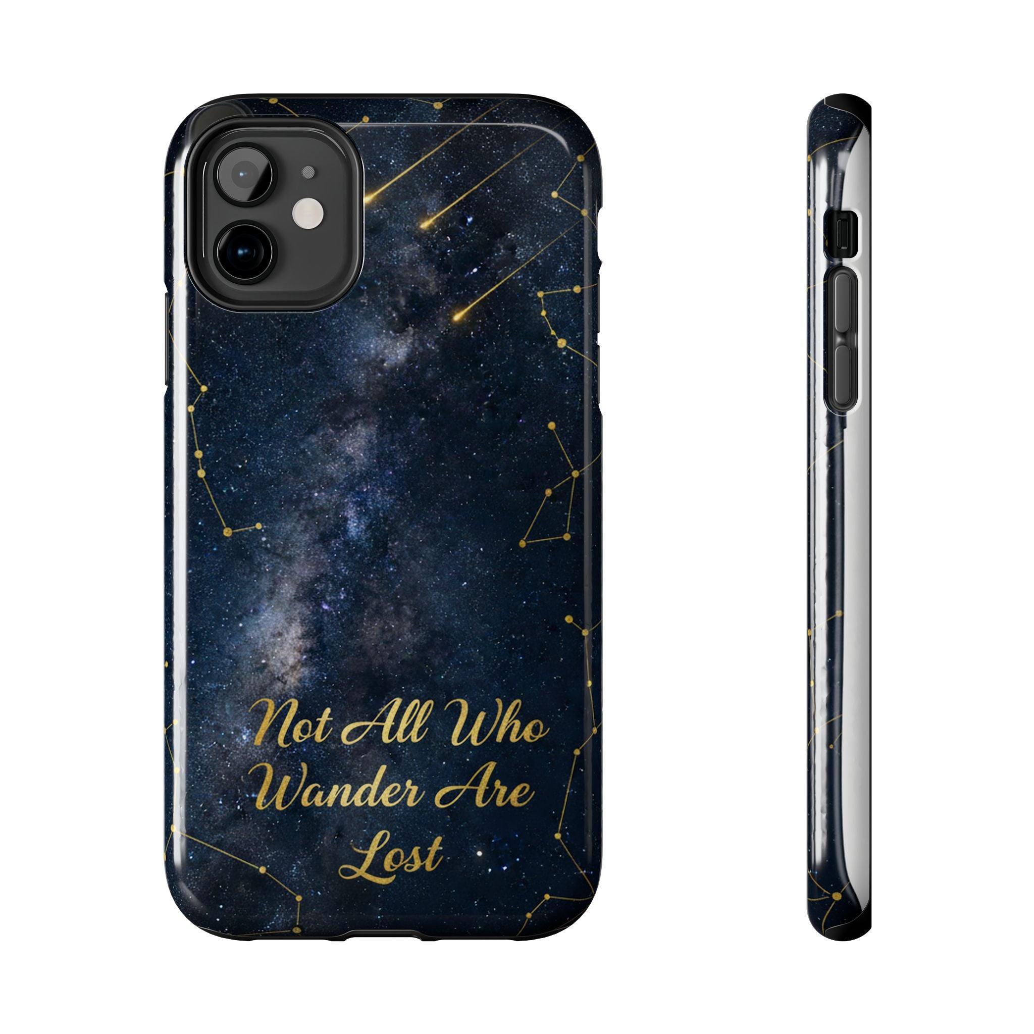 Starry Night Galaxy Phone Case | Not All Who Wander Are Lost