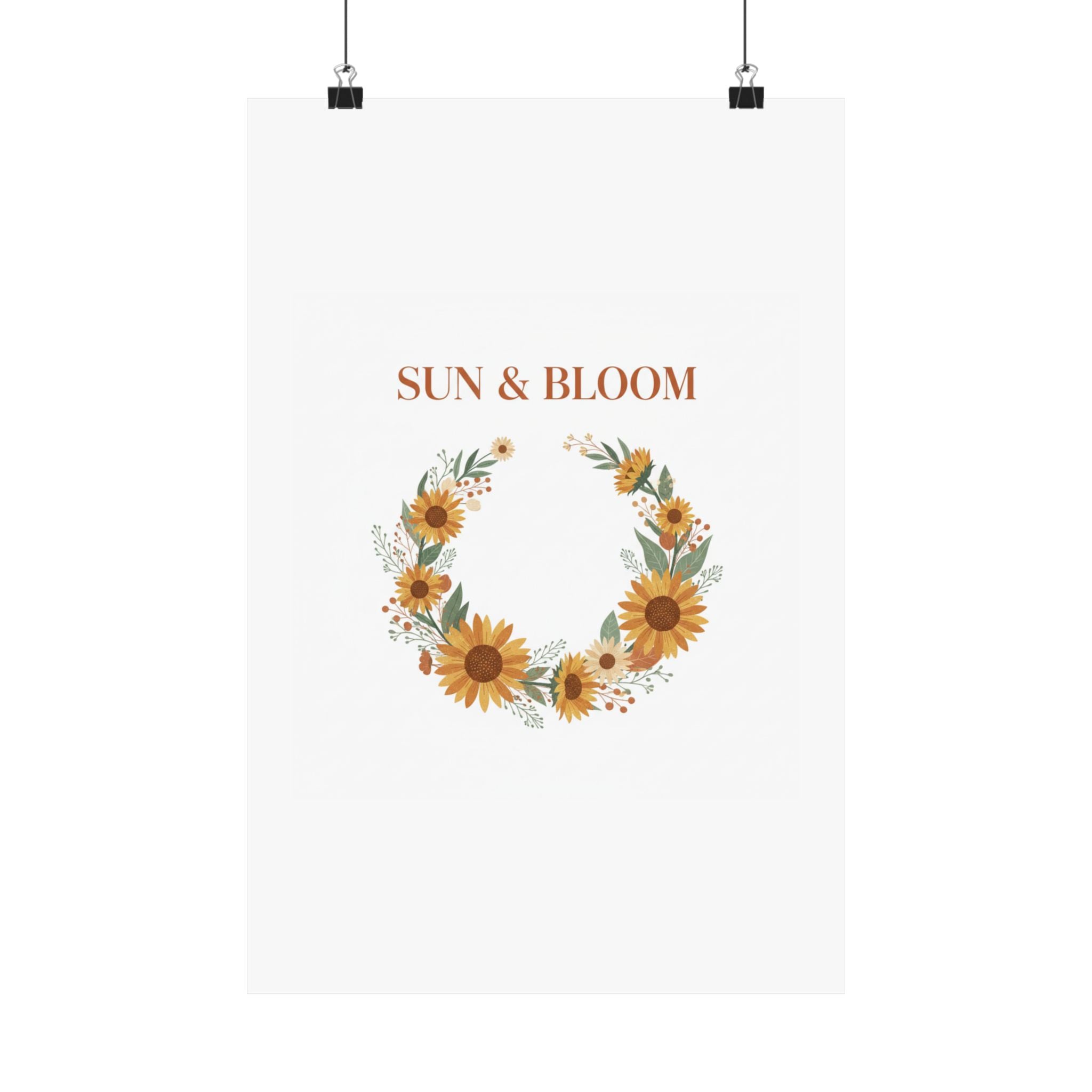 Sun & Bloom Inspirational Wall Art | Boho Nursery Poster