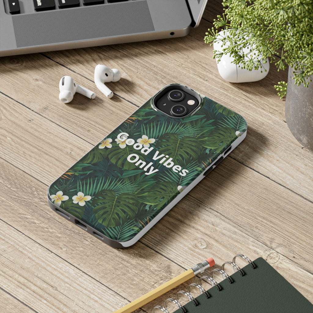 Tropical Leaves Phone Case | Good Vibes Only