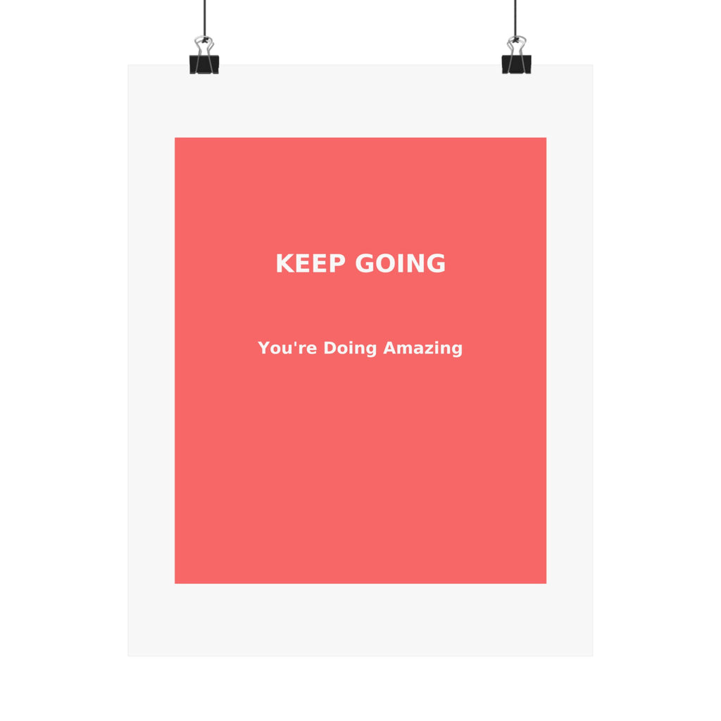 Keep Going — Motivational Kids Room Poster | Nursery Wall Art