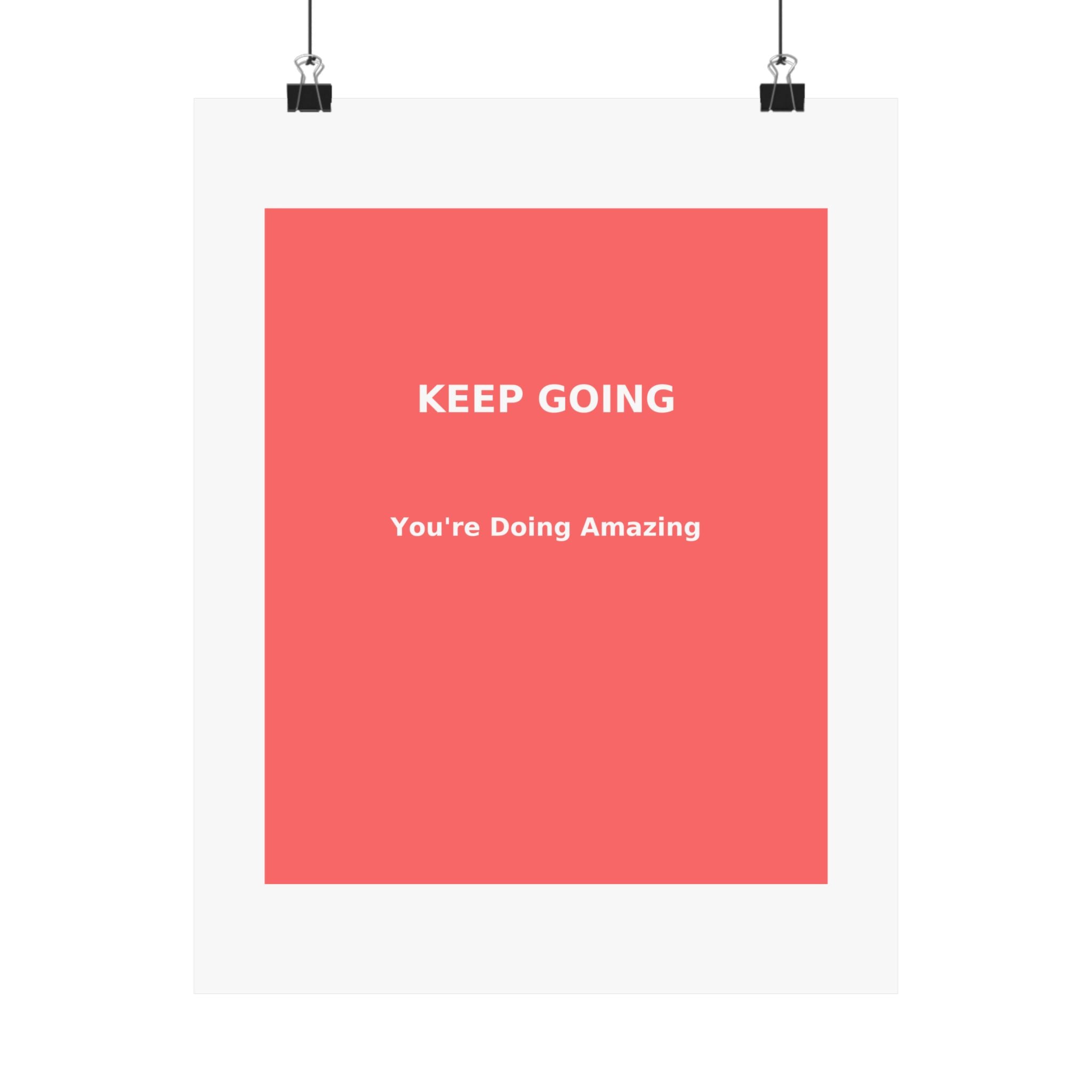 Keep Going — Motivational Kids Room Poster | Nursery Wall Art