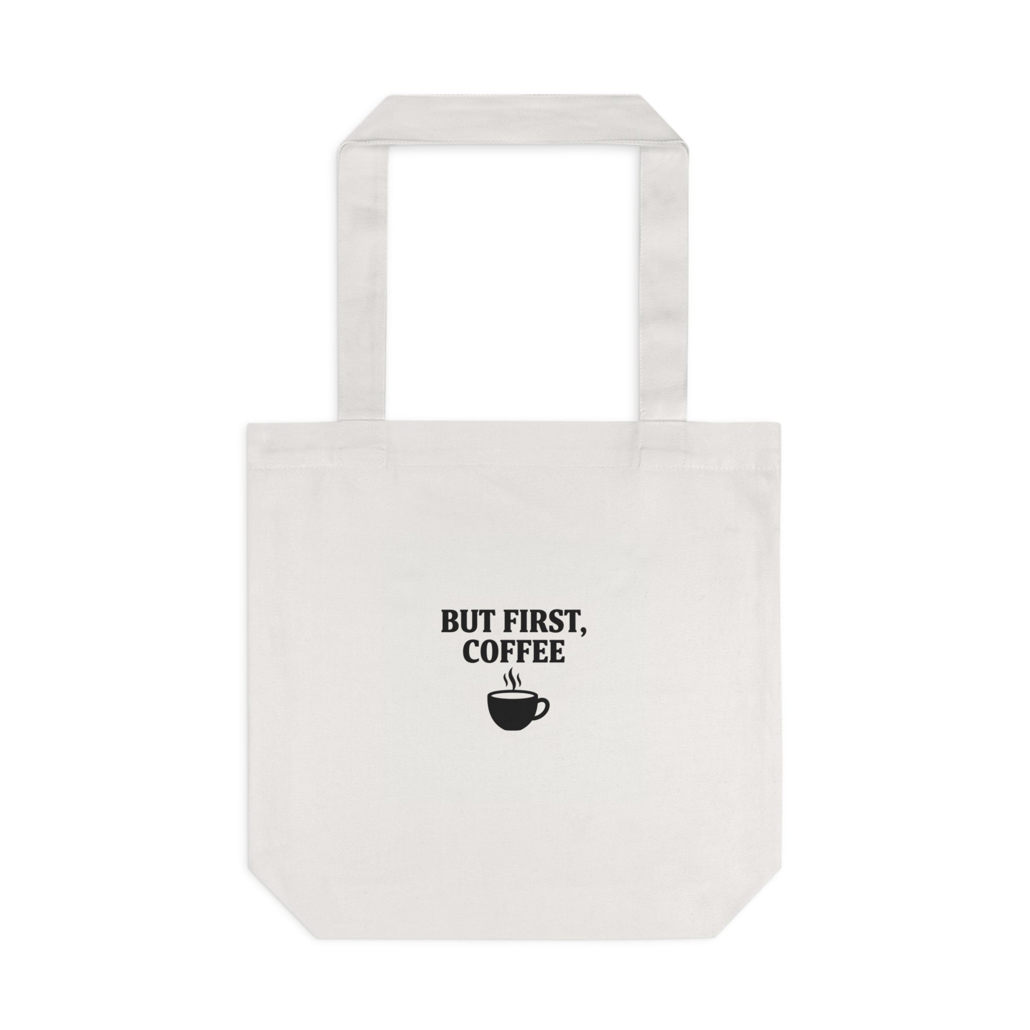 But First Coffee Tote Bag | Aesthetic Bold Typography Bag
