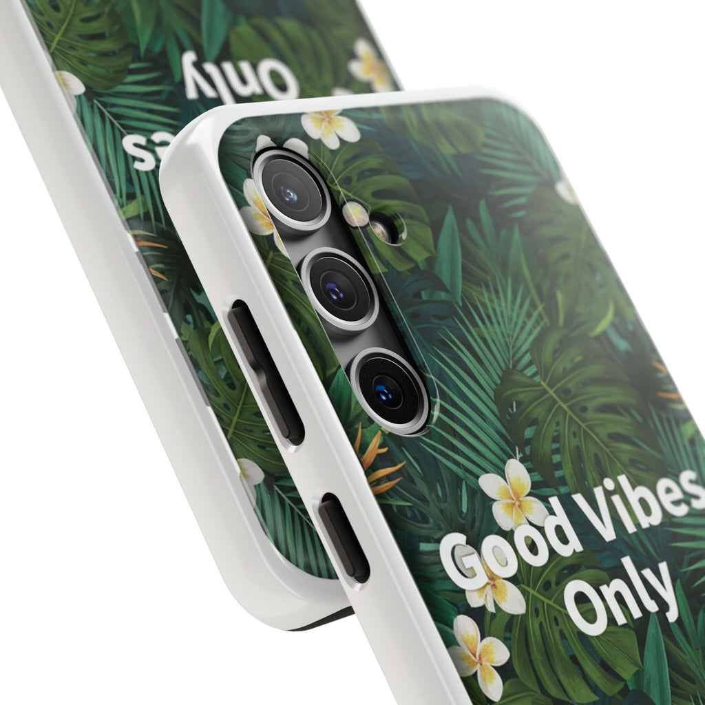 Tropical Leaves Phone Case | Good Vibes Only