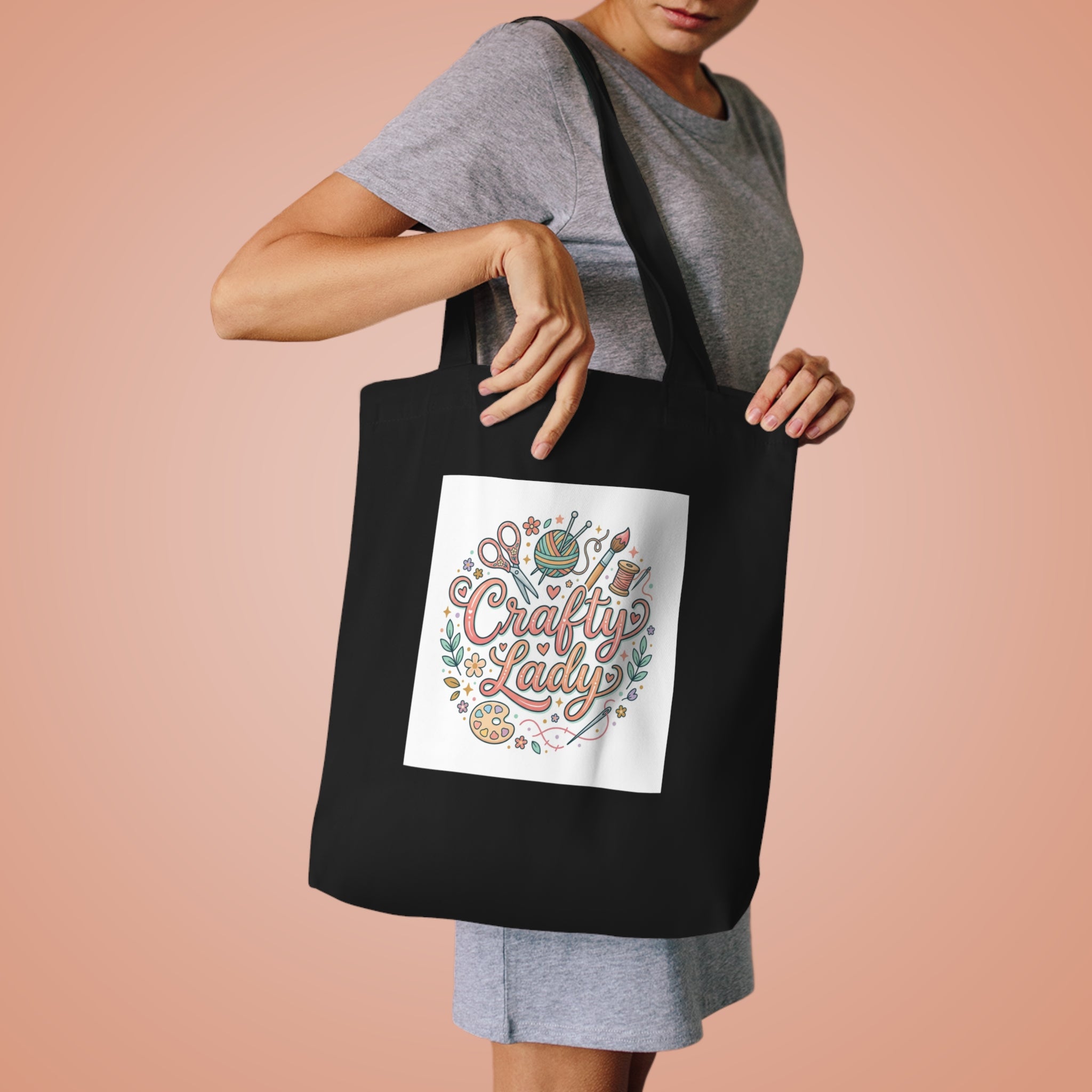 Crafty Lady | Canvas Tote Bag | Craft Lover Gift