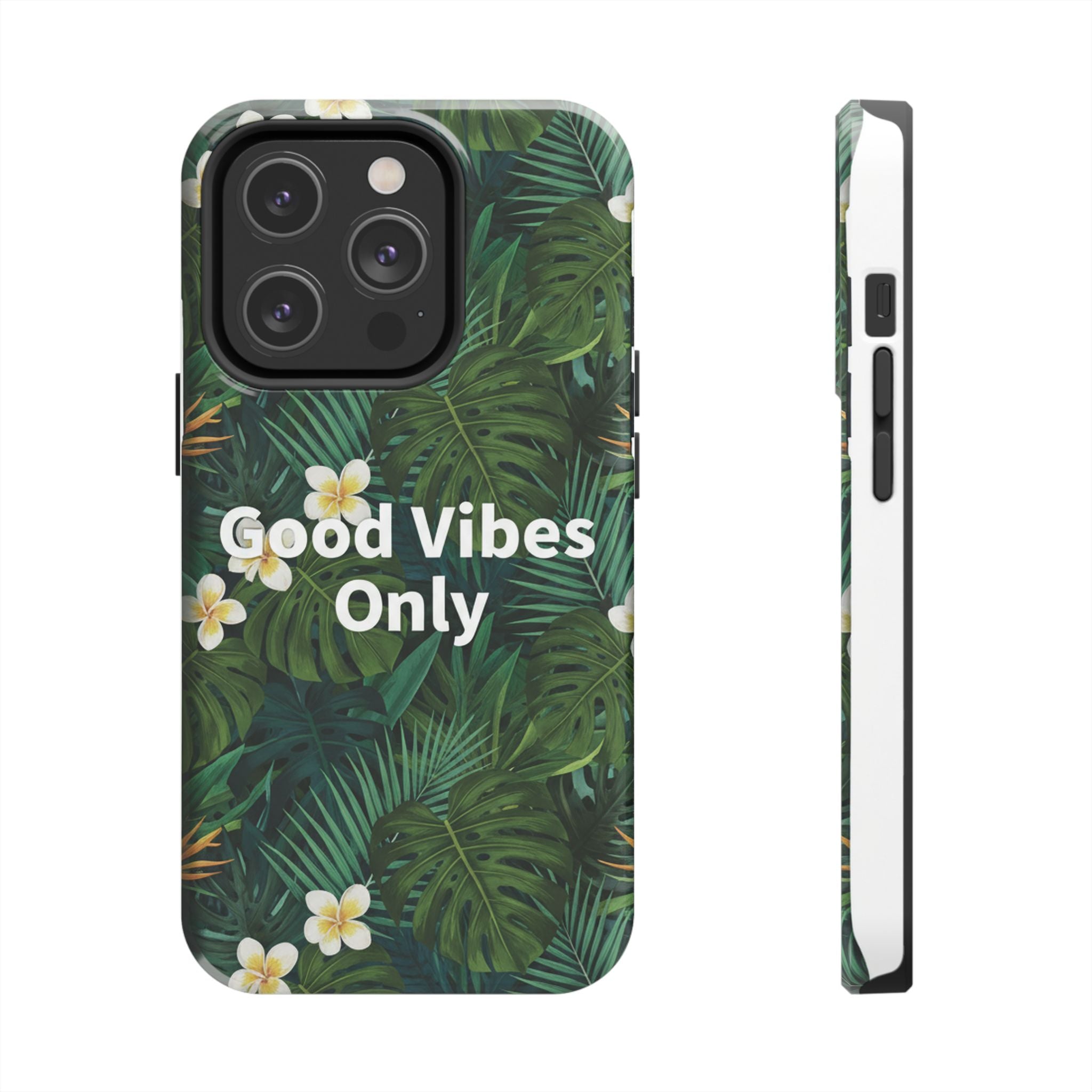 Tropical Leaves Phone Case | Good Vibes Only