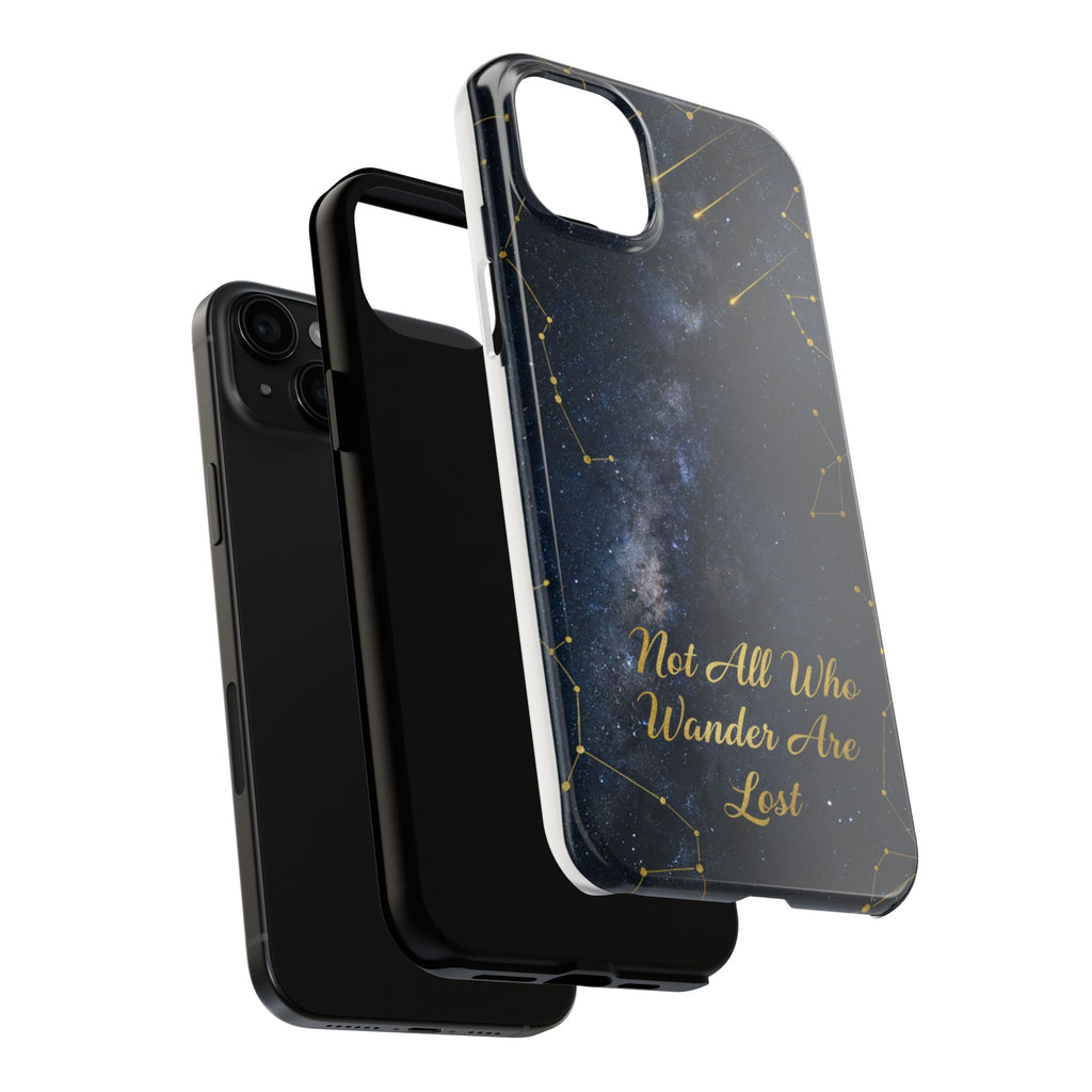 Starry Night Galaxy Phone Case | Not All Who Wander Are Lost