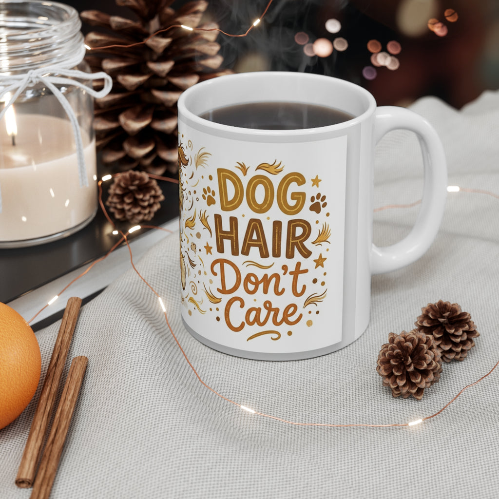 Dog Hair Don't Care Coffee Mug | Funny Dog Lover Gift 11oz