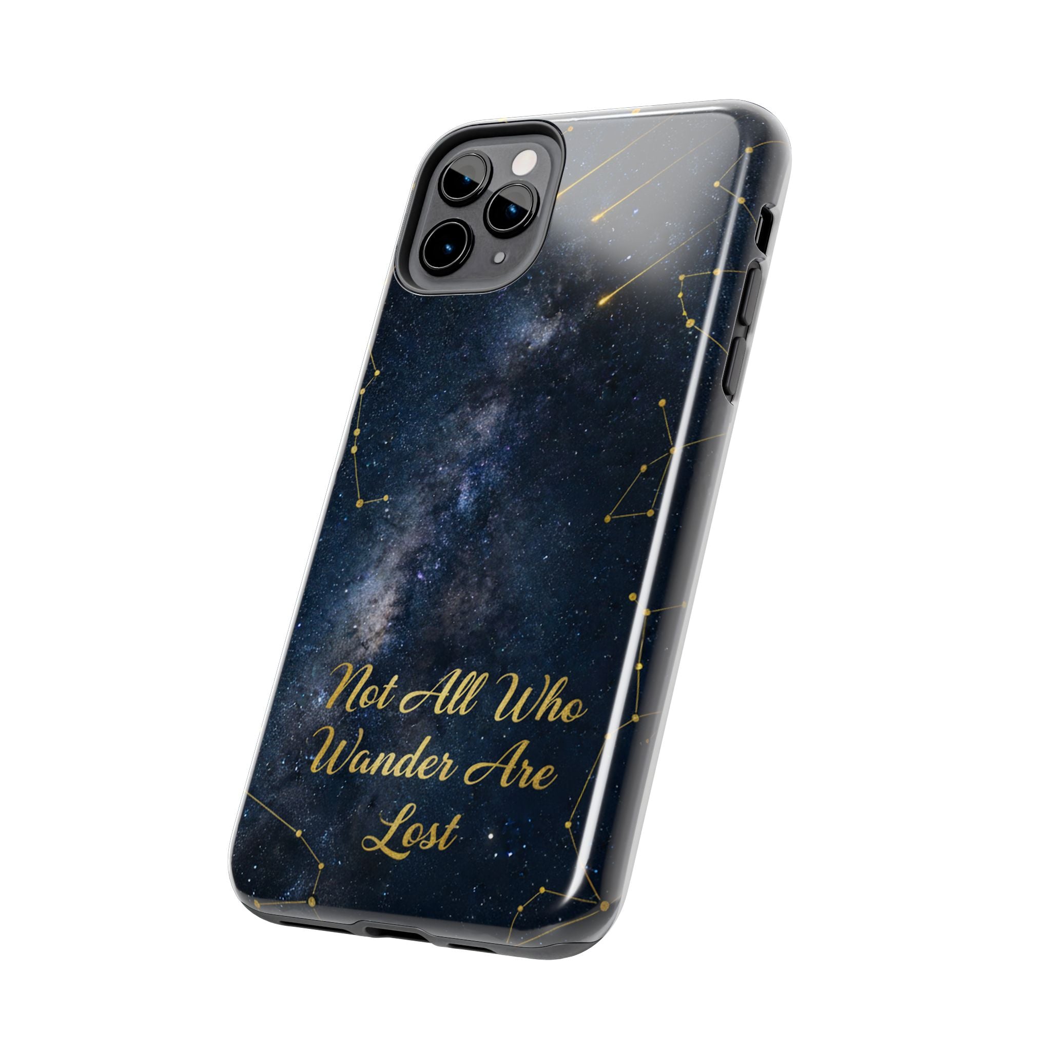 Starry Night Galaxy Phone Case | Not All Who Wander Are Lost