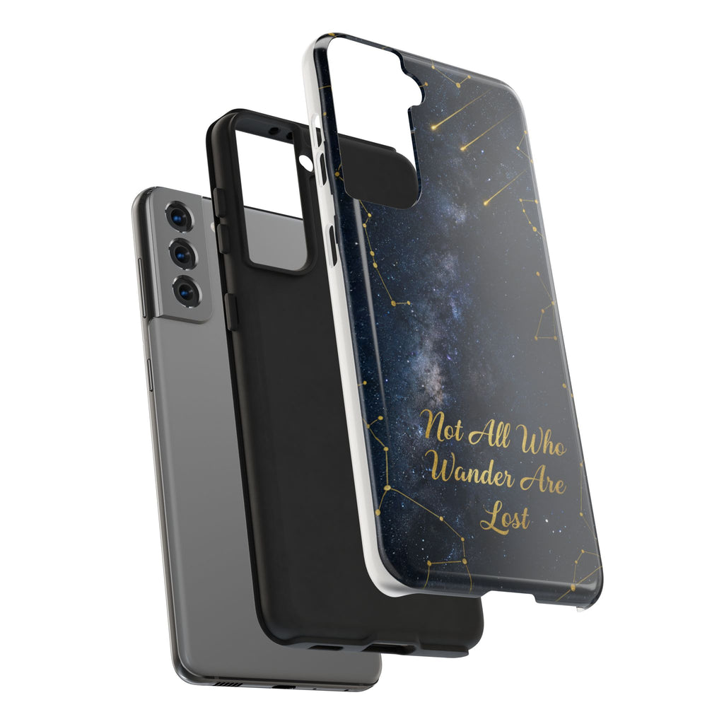 Starry Night Galaxy Phone Case | Not All Who Wander Are Lost