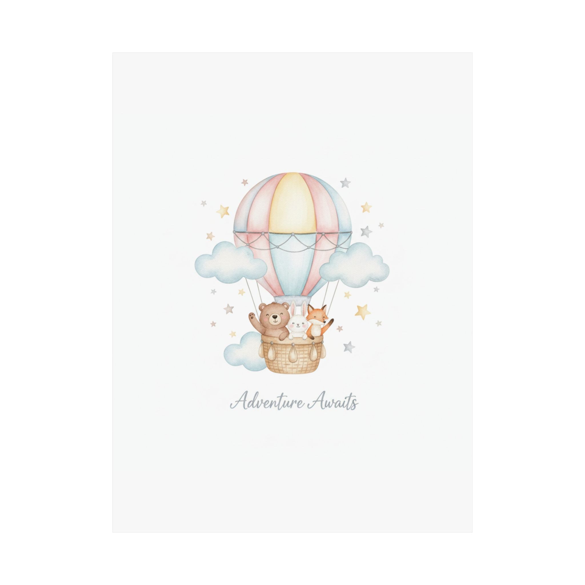 Adventure Awaits Kids Room Wall Art Poster | Nursery Decor
