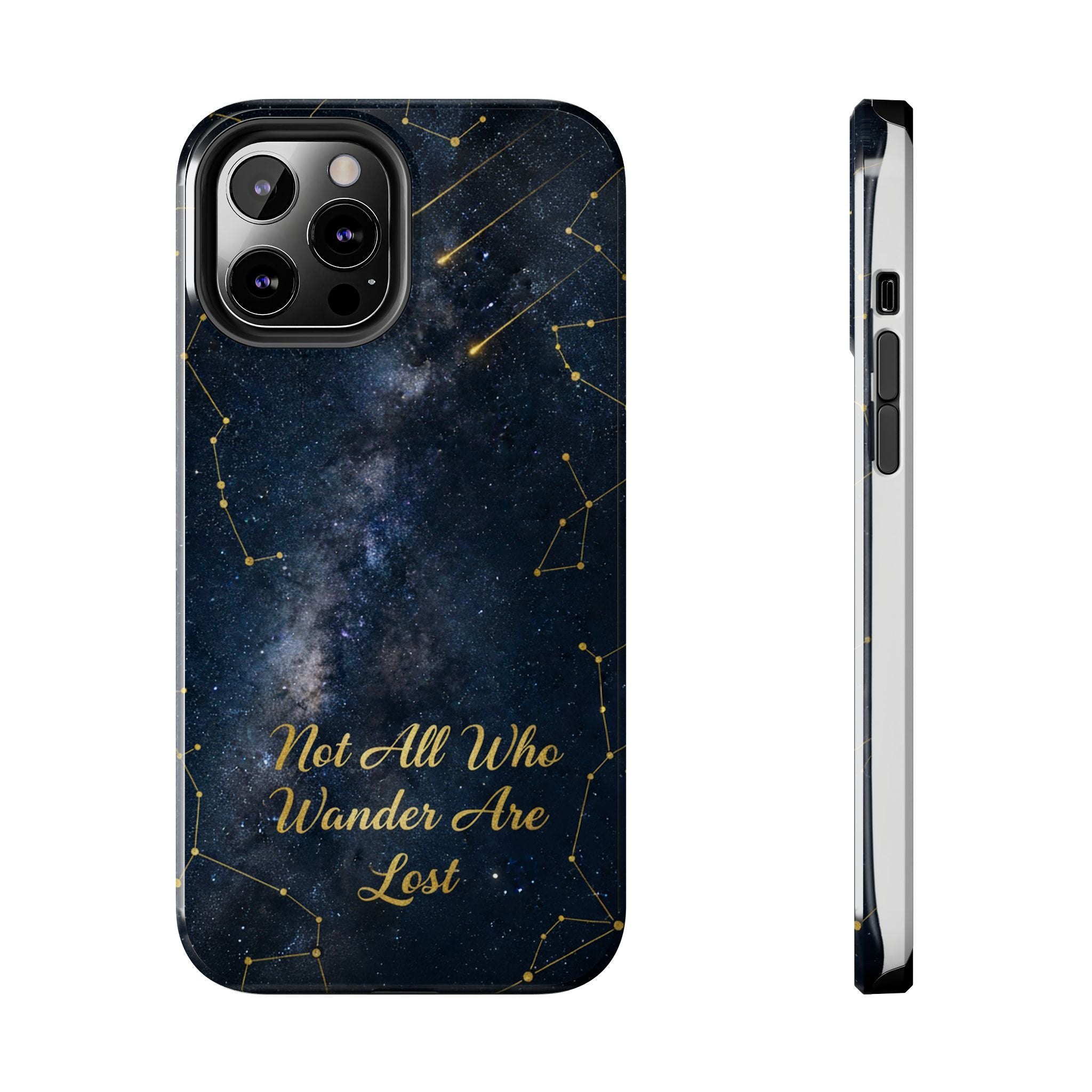 Starry Night Galaxy Phone Case | Not All Who Wander Are Lost
