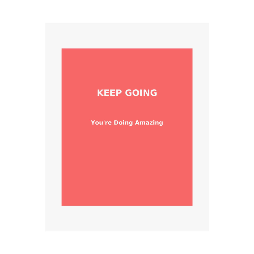 Keep Going — Motivational Kids Room Poster | Nursery Wall Art