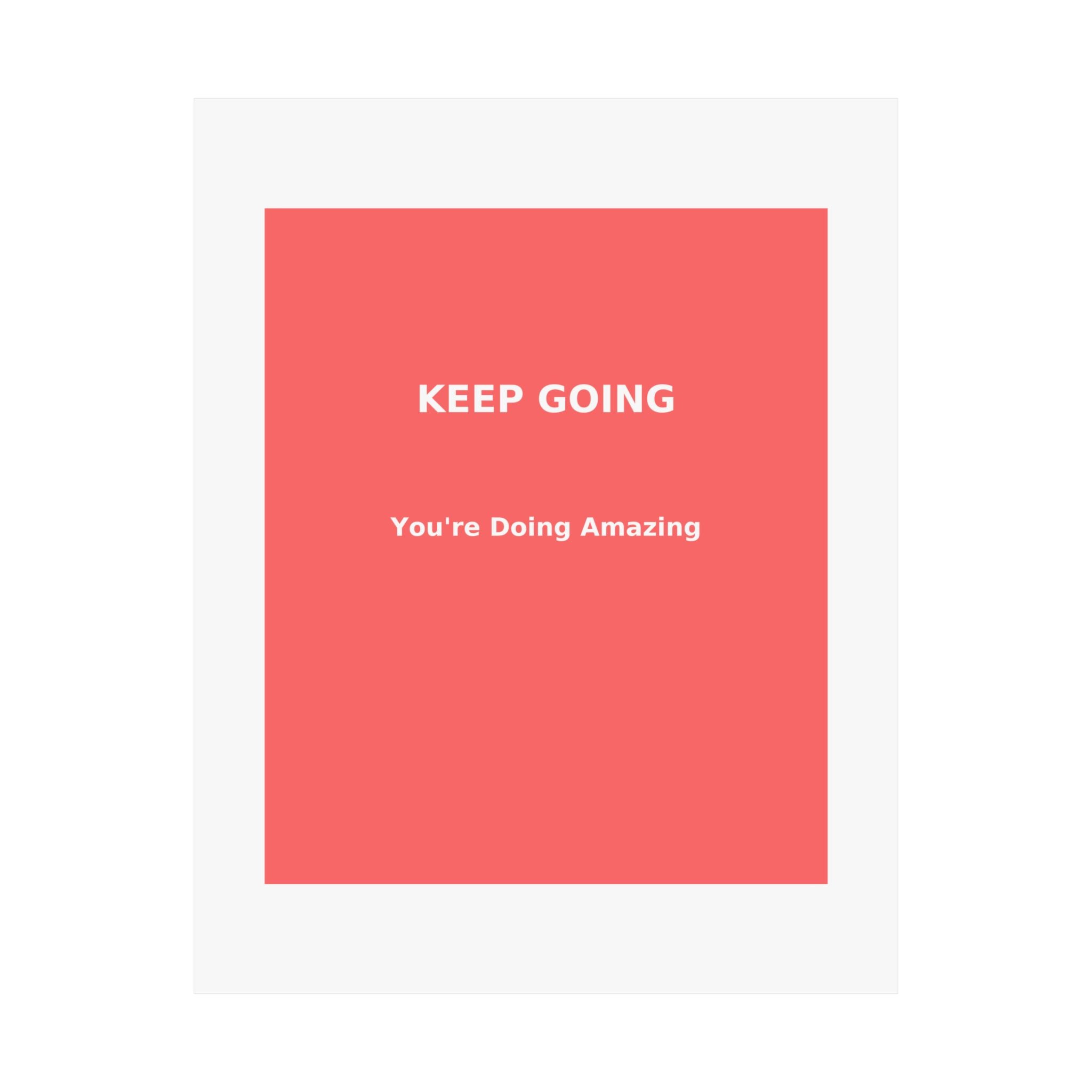 Keep Going — Motivational Kids Room Poster | Nursery Wall Art