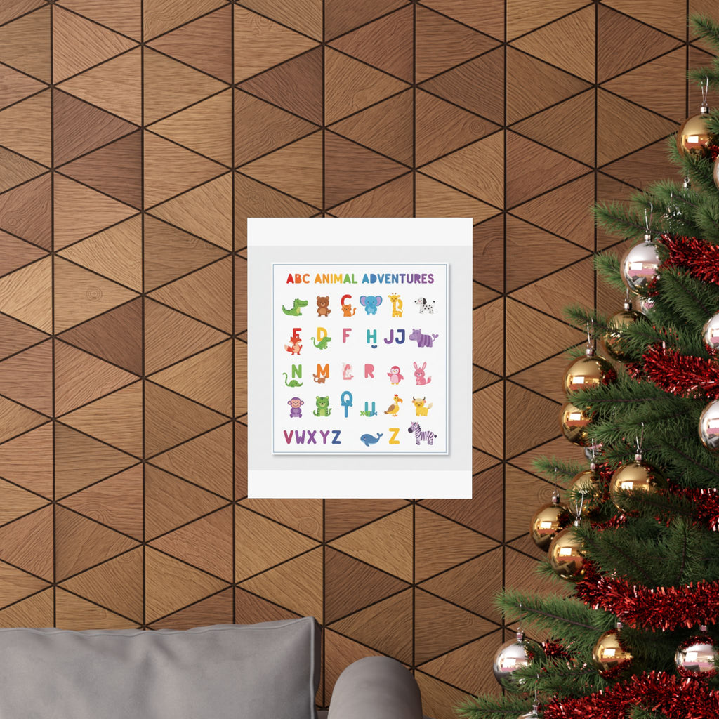 Alphabet Animals Kids Educational Poster | ABC Wall Art