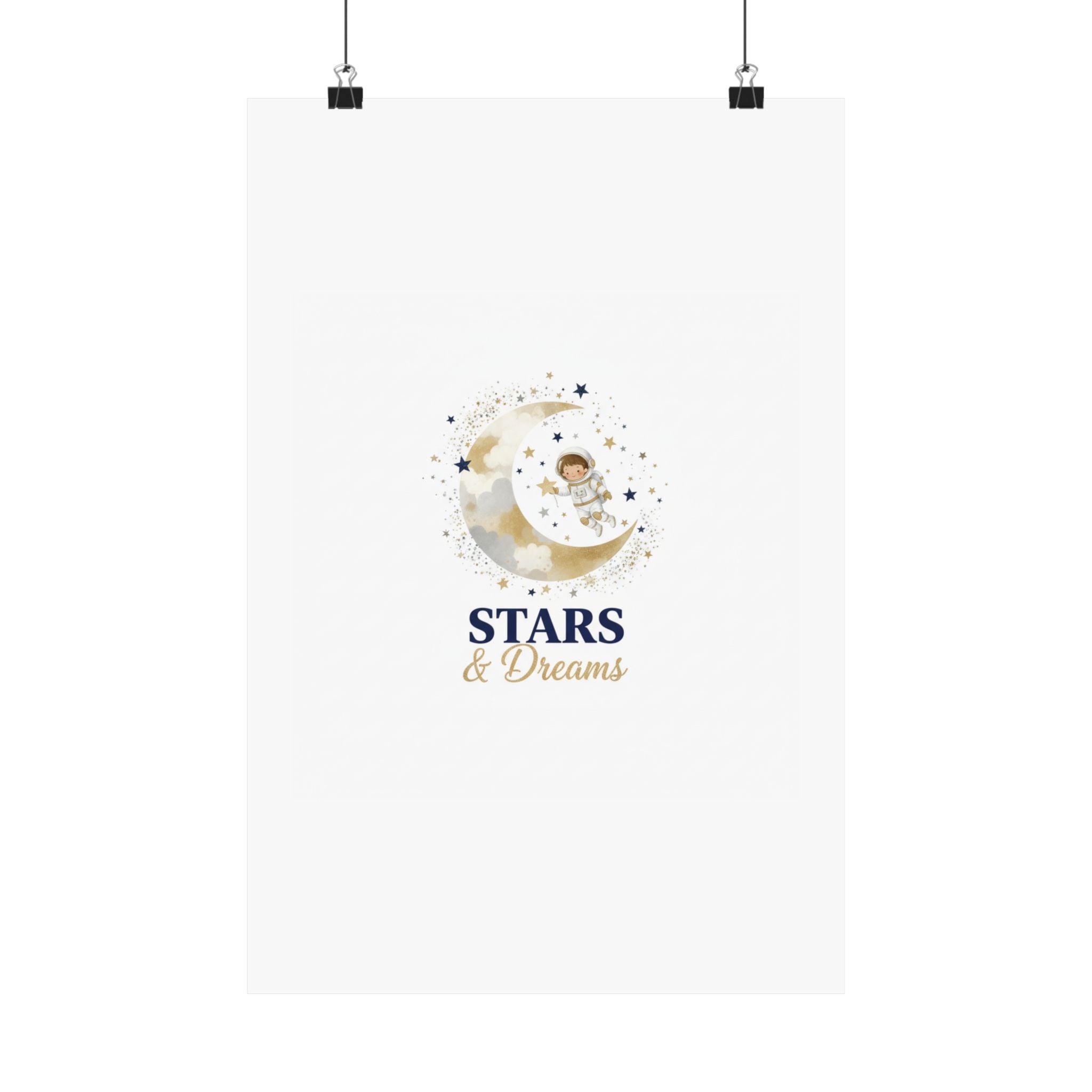 Stars & Dreams Kids Room Poster | Inspirational Nursery Art