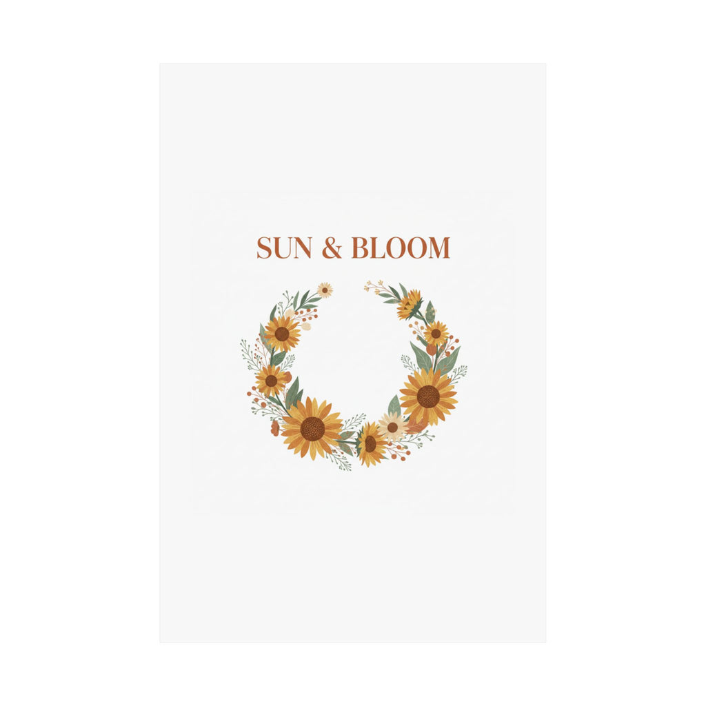 Sun & Bloom Inspirational Wall Art | Boho Nursery Poster