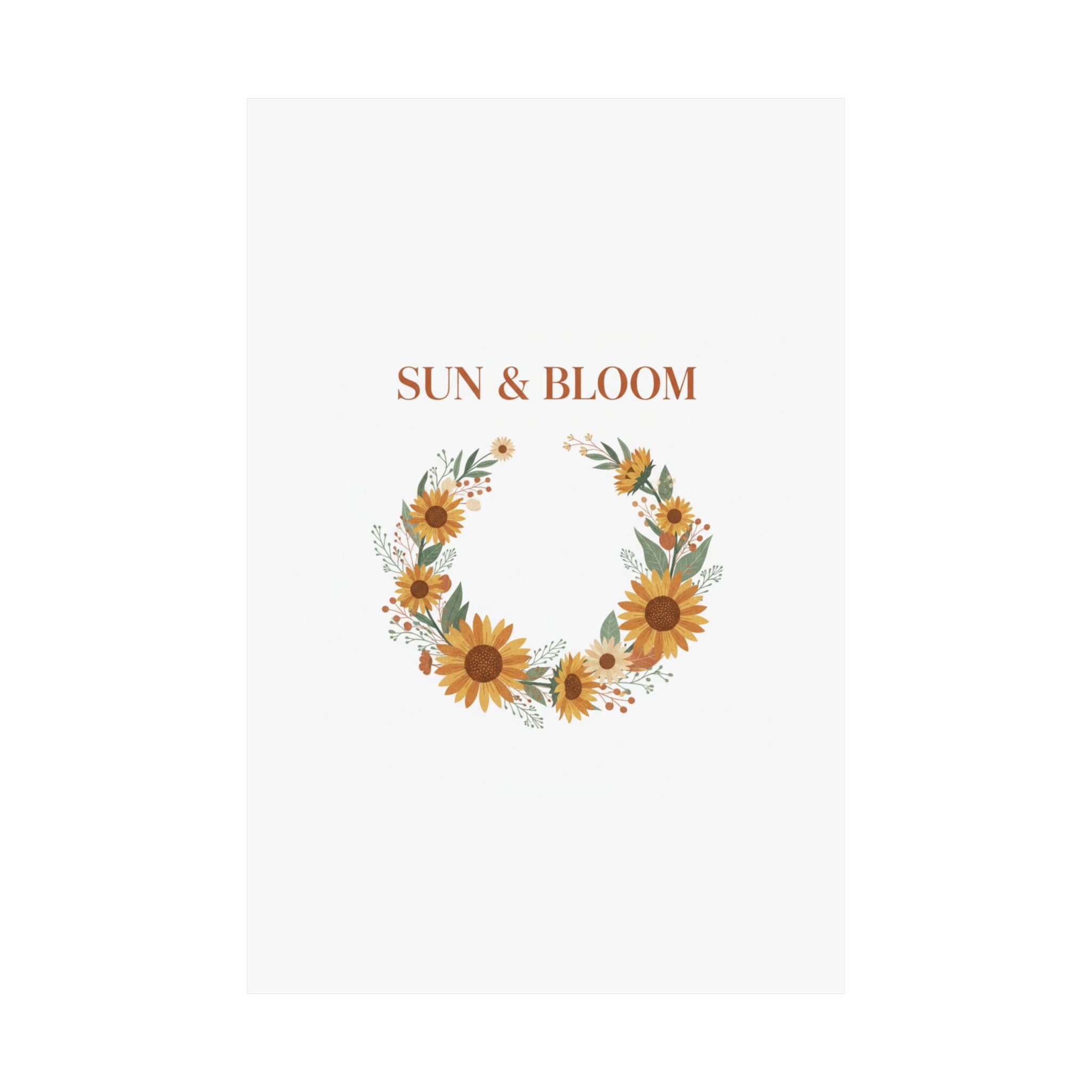 Sun & Bloom Inspirational Wall Art | Boho Nursery Poster
