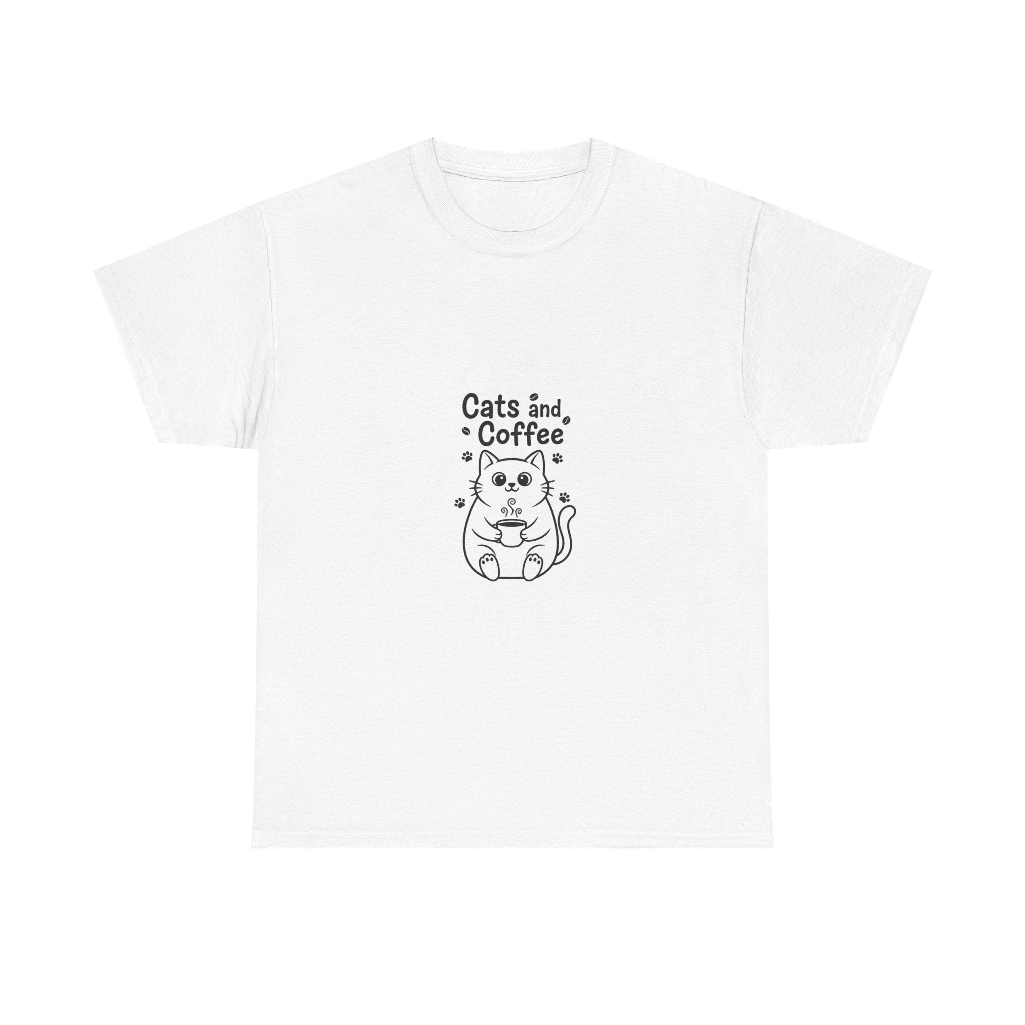 Cats and Coffee T-Shirt - Funny Cat Lover Tee