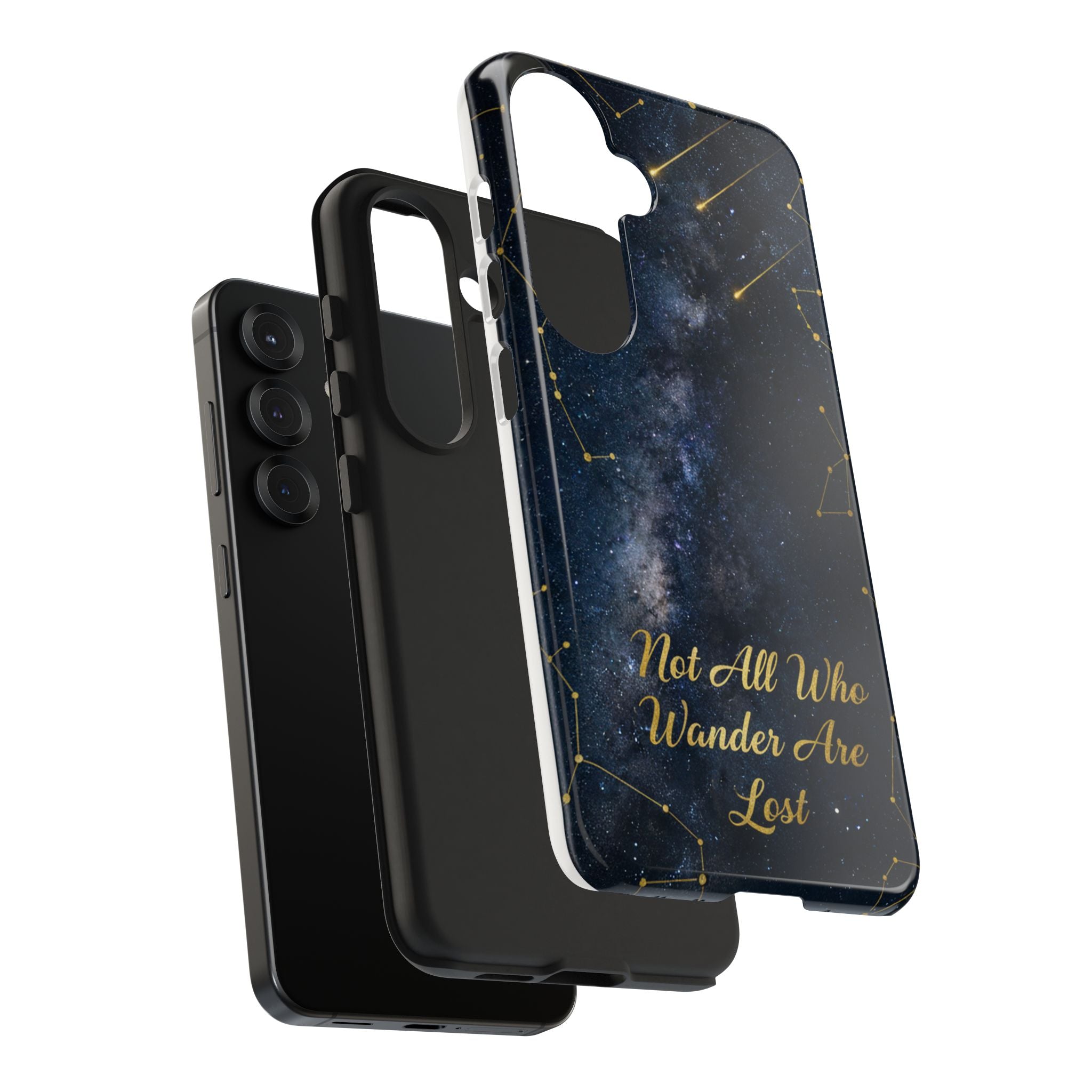 Starry Night Galaxy Phone Case | Not All Who Wander Are Lost