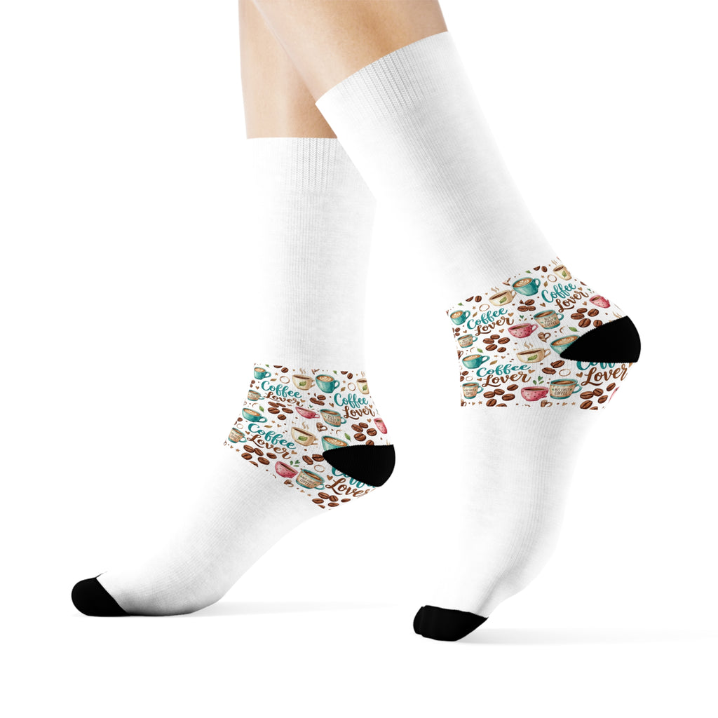 Coffee Lover Crew Socks | Funny Coffee Gift | Barista Socks