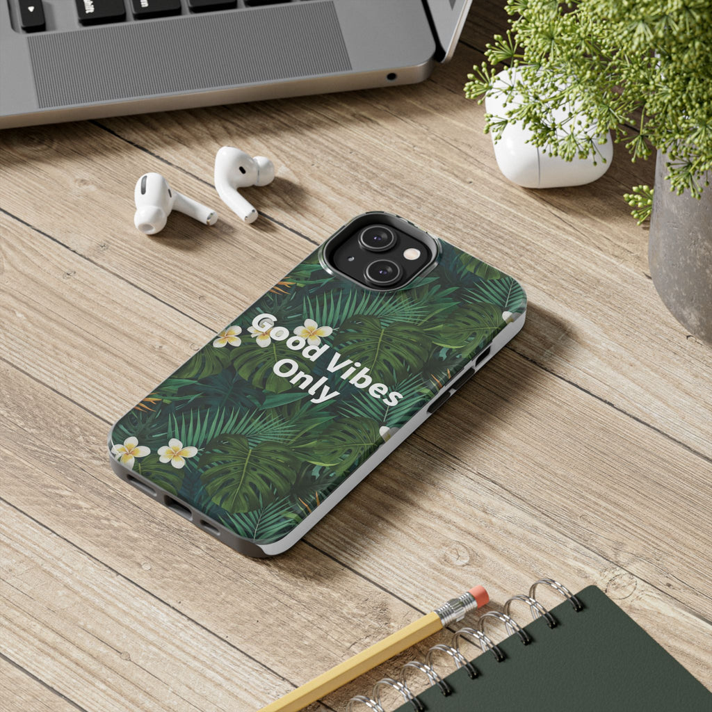 Tropical Leaves Phone Case | Good Vibes Only