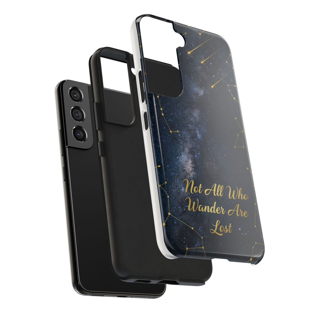 Starry Night Galaxy Phone Case | Not All Who Wander Are Lost
