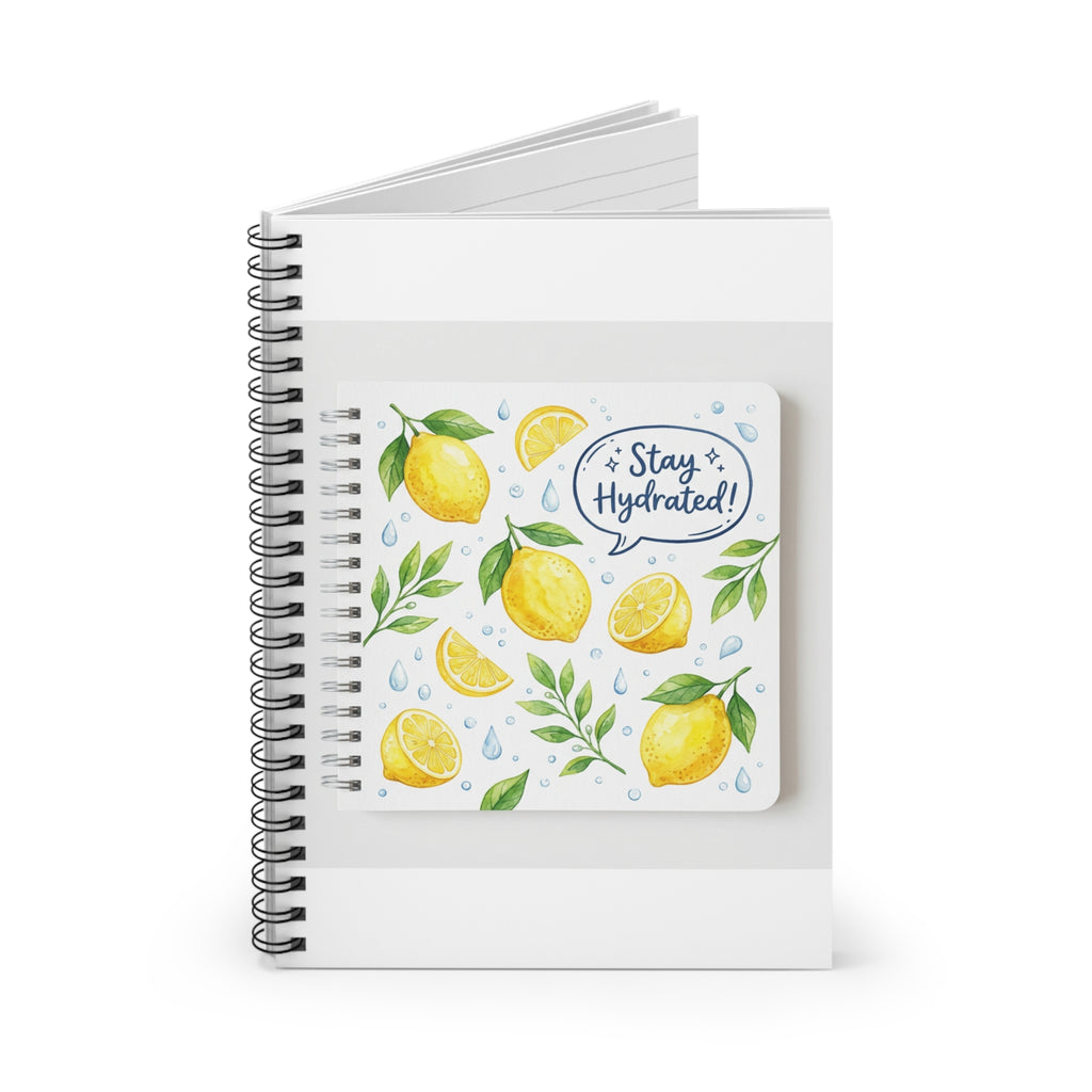 Stay Hydrated Spiral Notebook | Funny Wellness Journal | Water Lover