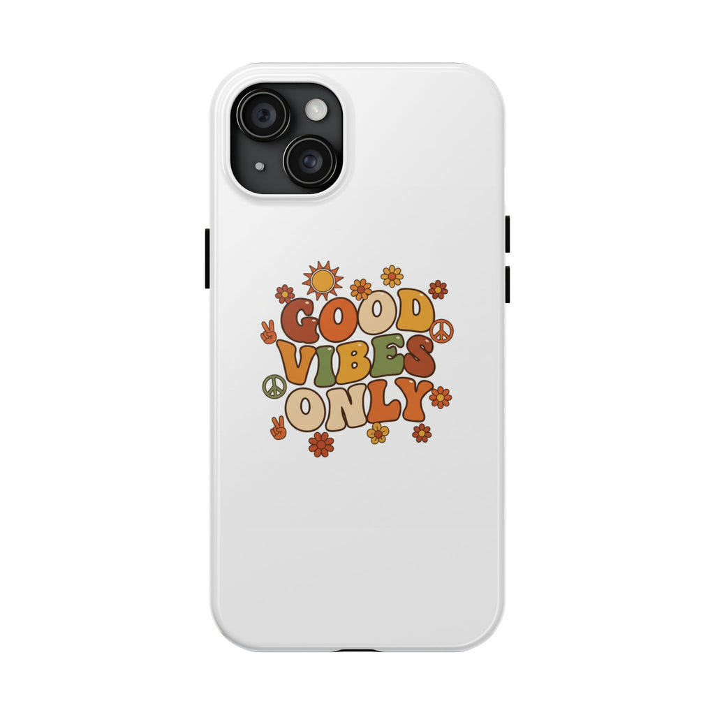 Good Vibes Only Phone Case | Retro Rainbow 70s Style