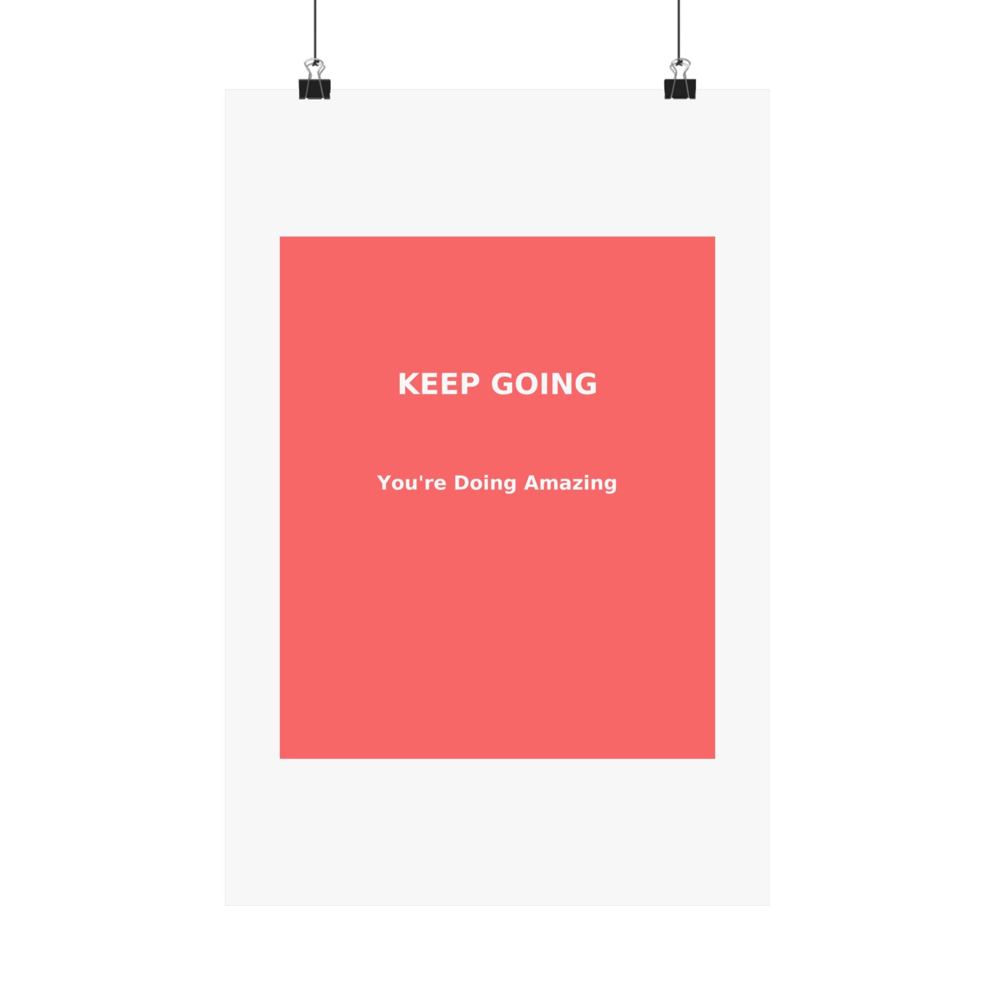 Keep Going — Motivational Kids Room Poster | Nursery Wall Art
