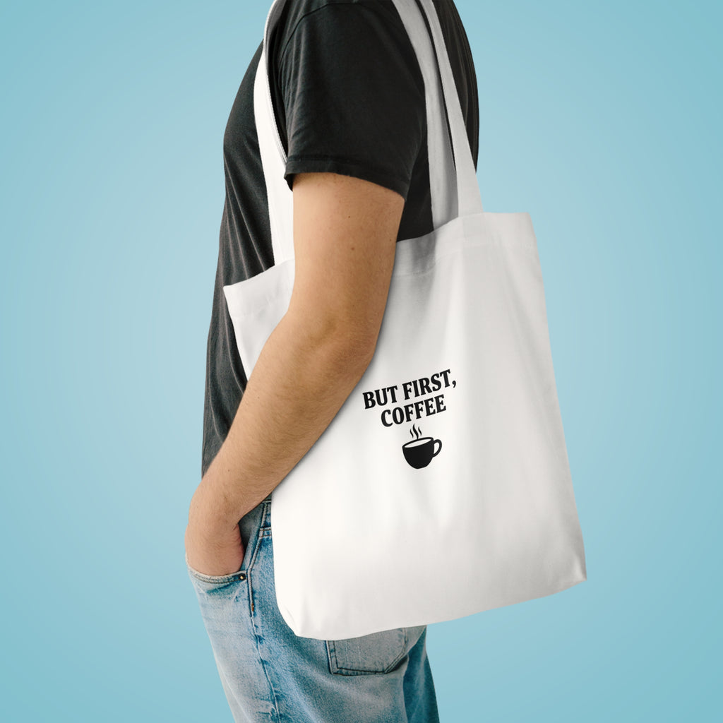 But First Coffee Tote Bag | Aesthetic Bold Typography Bag