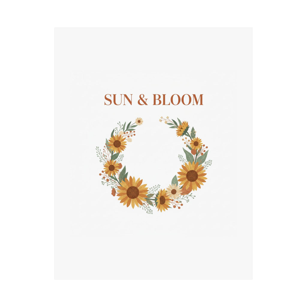 Sun & Bloom Inspirational Wall Art | Boho Nursery Poster