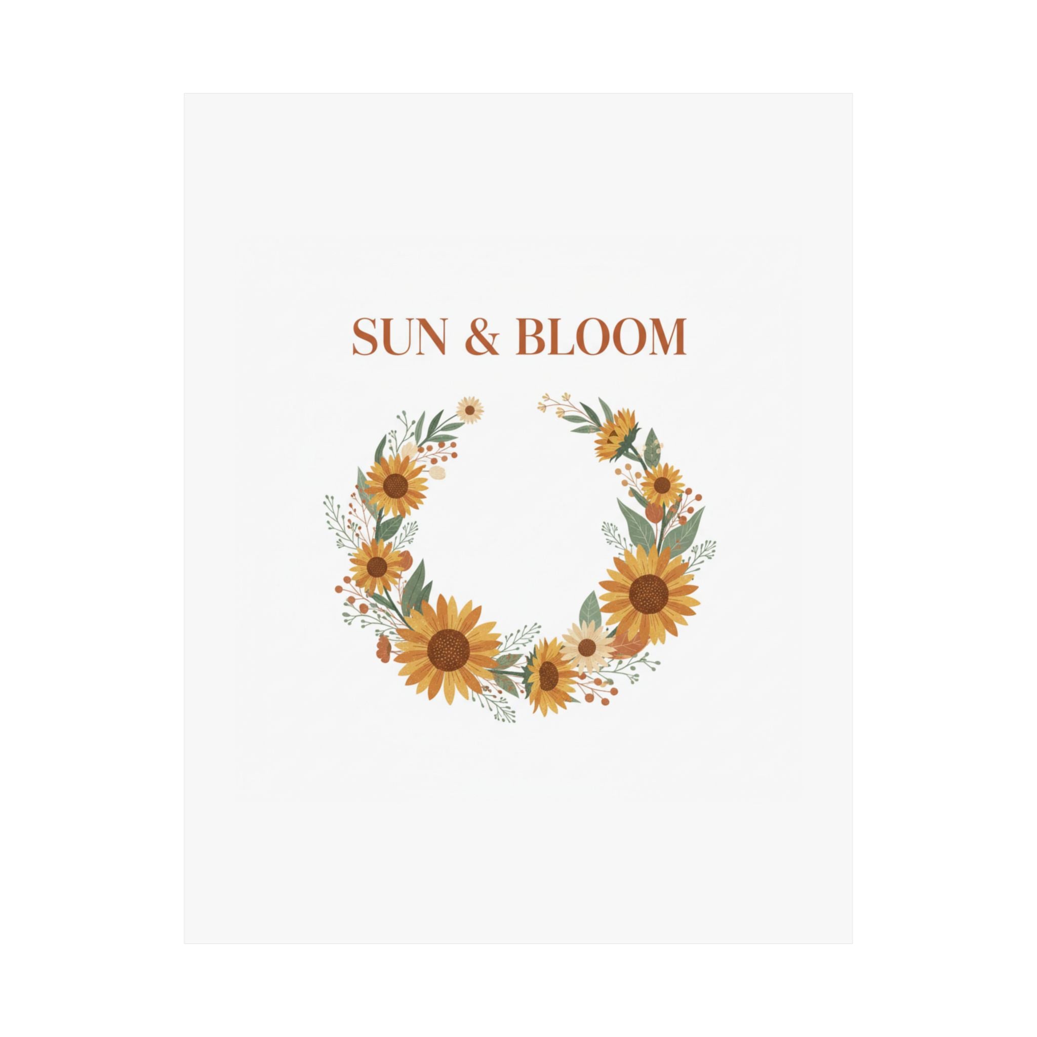 Sun & Bloom Inspirational Wall Art | Boho Nursery Poster