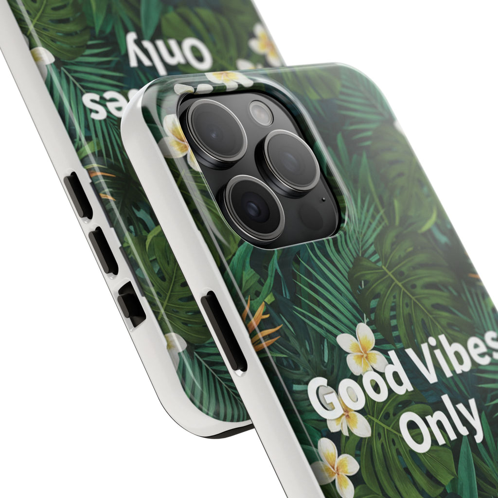 Tropical Leaves Phone Case | Good Vibes Only