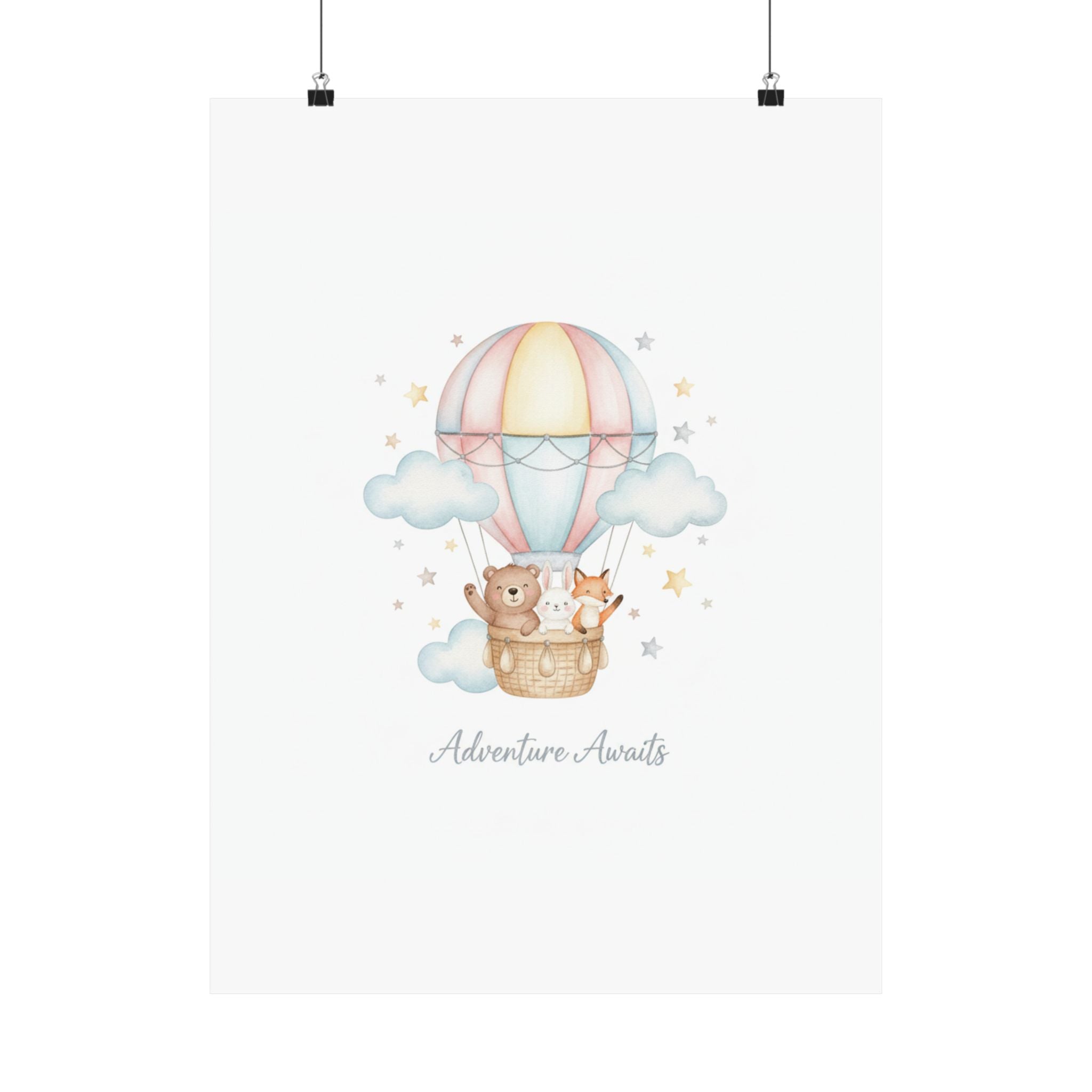 Adventure Awaits Kids Room Wall Art Poster | Nursery Decor