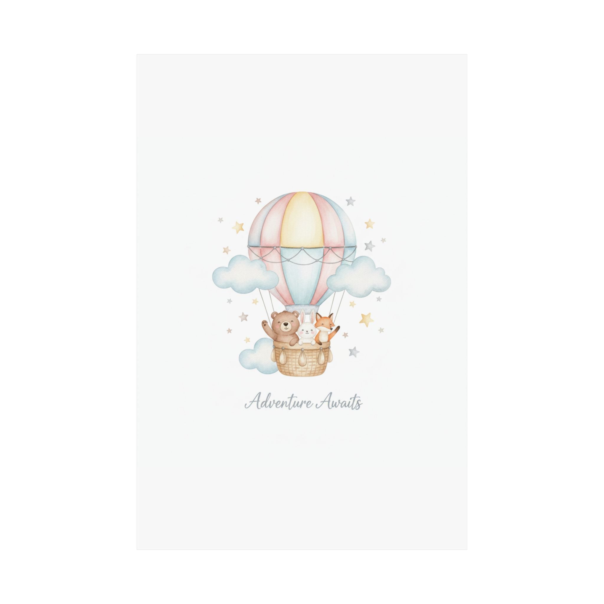 Adventure Awaits Kids Room Wall Art Poster | Nursery Decor