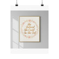 She Believed She Could Inspirational Wall Art | Gold Floral Print